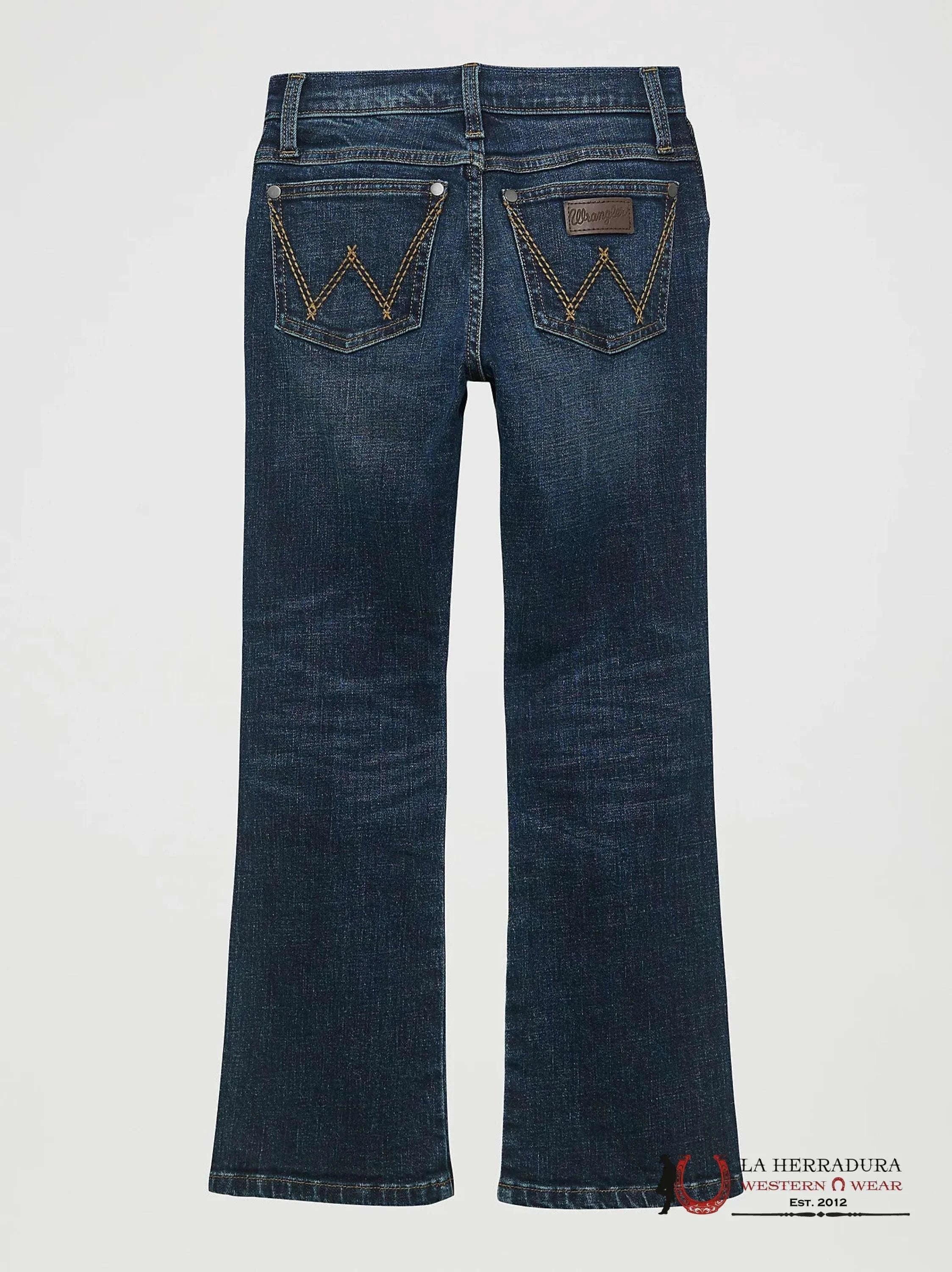 BOYS JEANS WRANGLER RETRO SLIM BOOT FITS OVER BOOTS 112365677 77BWZ NIÑOS