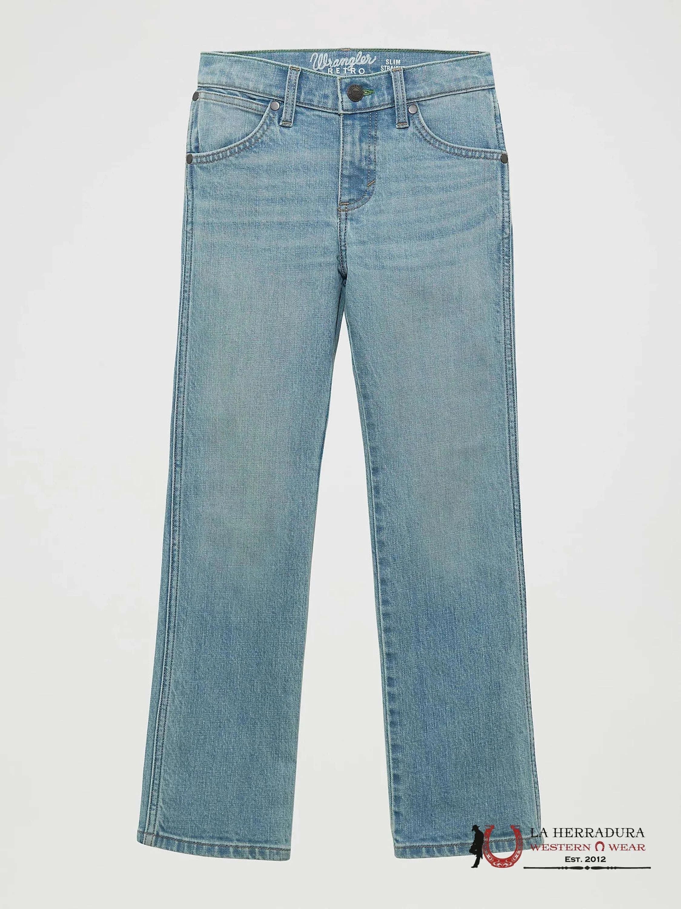 BOYS JEANS WRANGLER RETRO SLIM STRAIGHT light denim 112365678 (88BWZ) NIÑOS