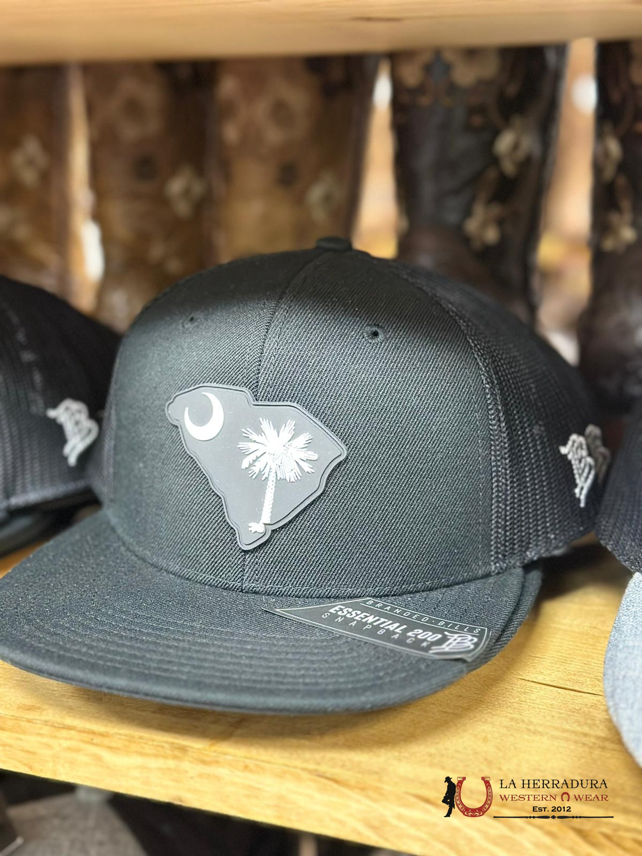 Branded Bills Cap Full Black Sc White Palmetto Moon Caps Mens Gorras Hombres