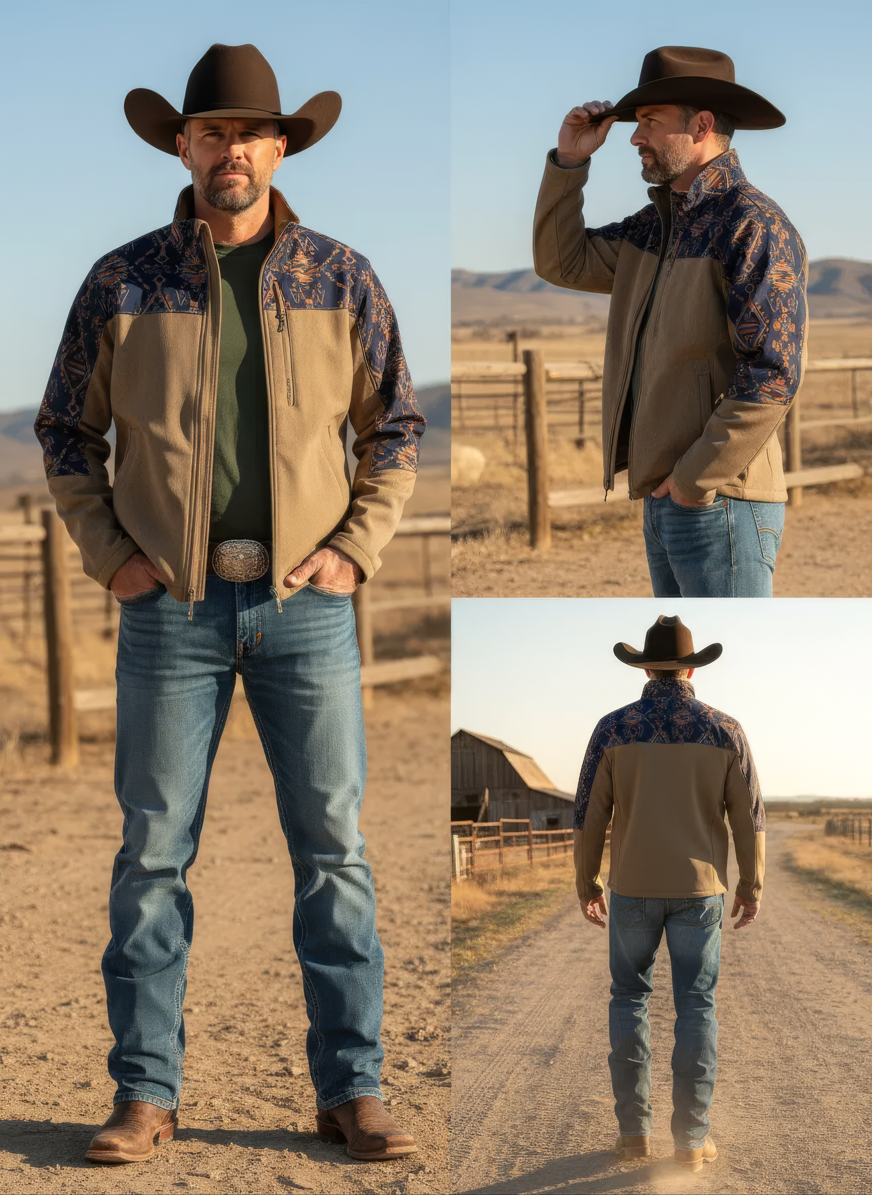 HOOEY MENS JACKSON SOFTSHELL SHITAKE BROWN FULL ZIP HJ169BRAZ