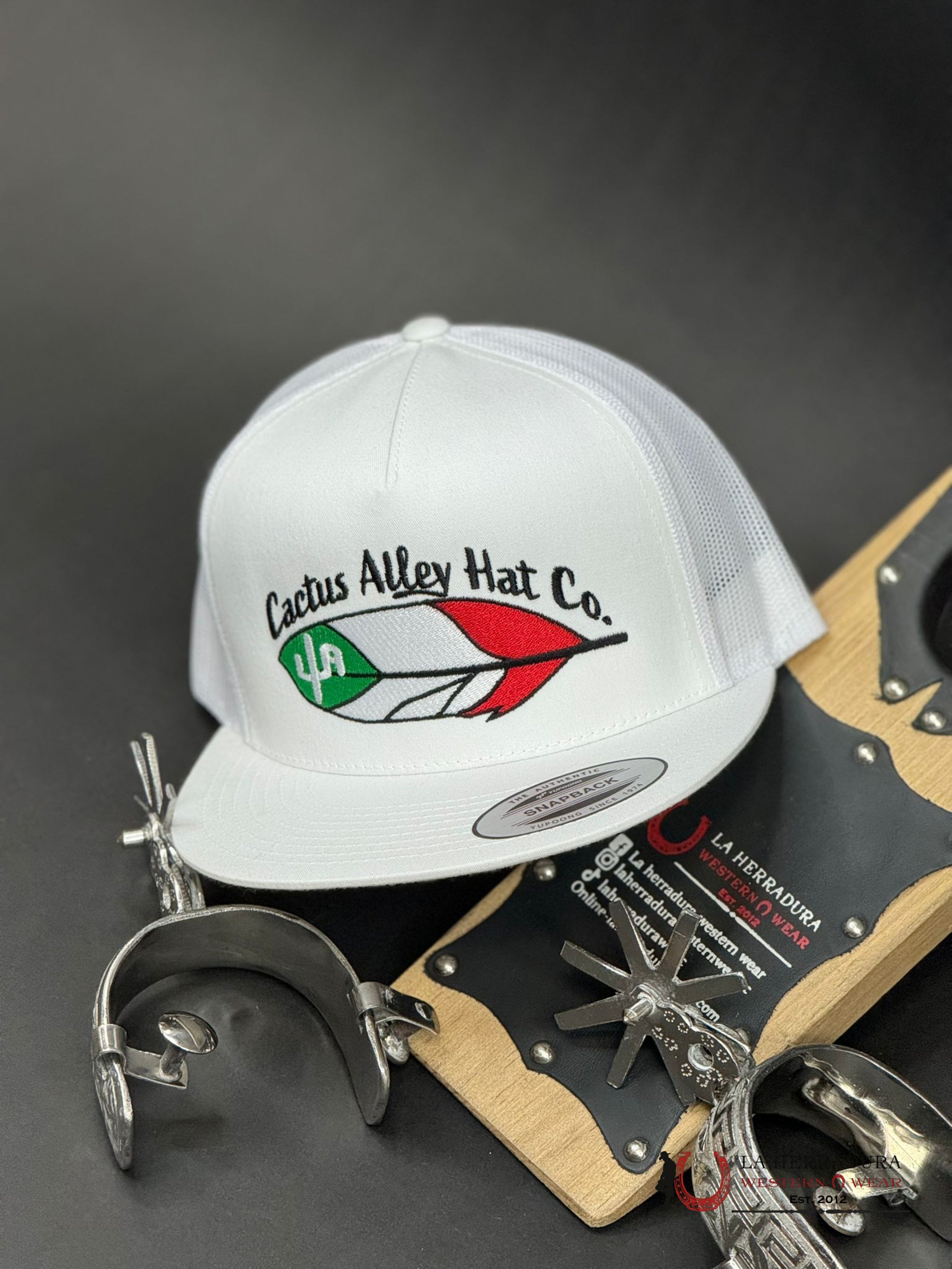 Cactus Alley Hat Co Mexico Color Feather White Cap Caps Mens Gorras Hombres