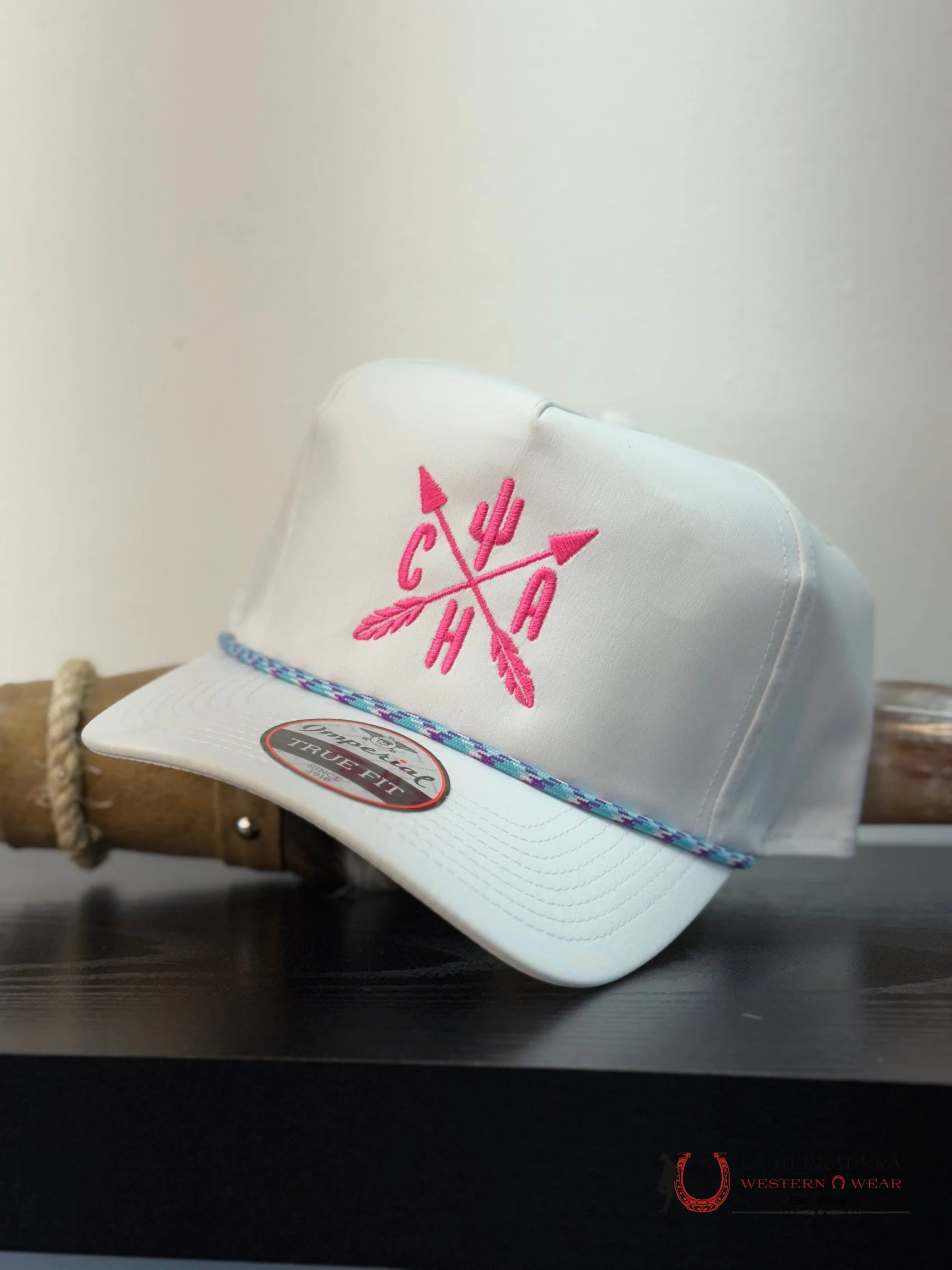 Cactus ALLEY HAT CO WHITE AND PINK CAPS MENS GORRAS HOMBRES