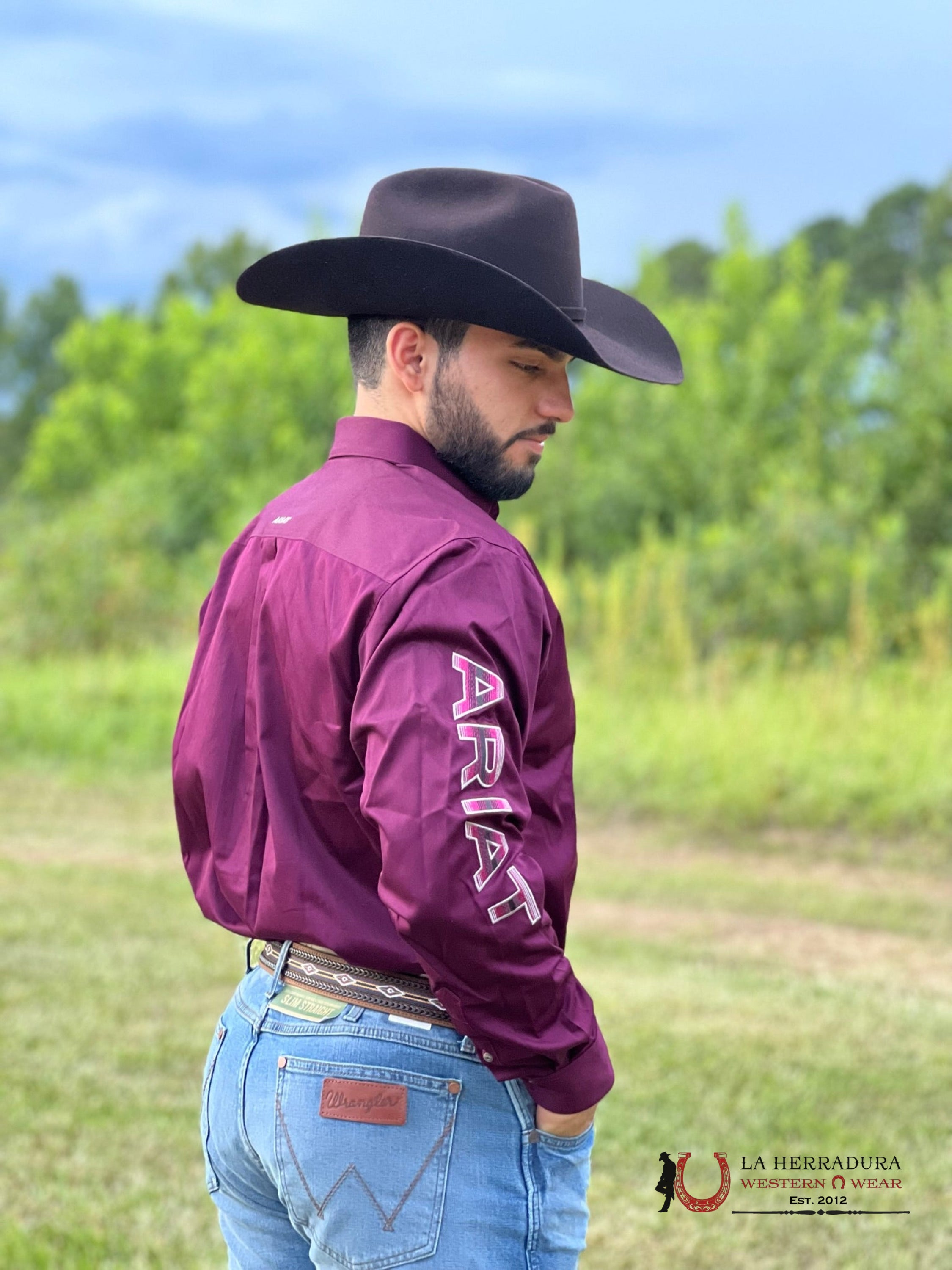 Camisa Ariat Beet Serape Logo Twill Classic Ropa Hombres