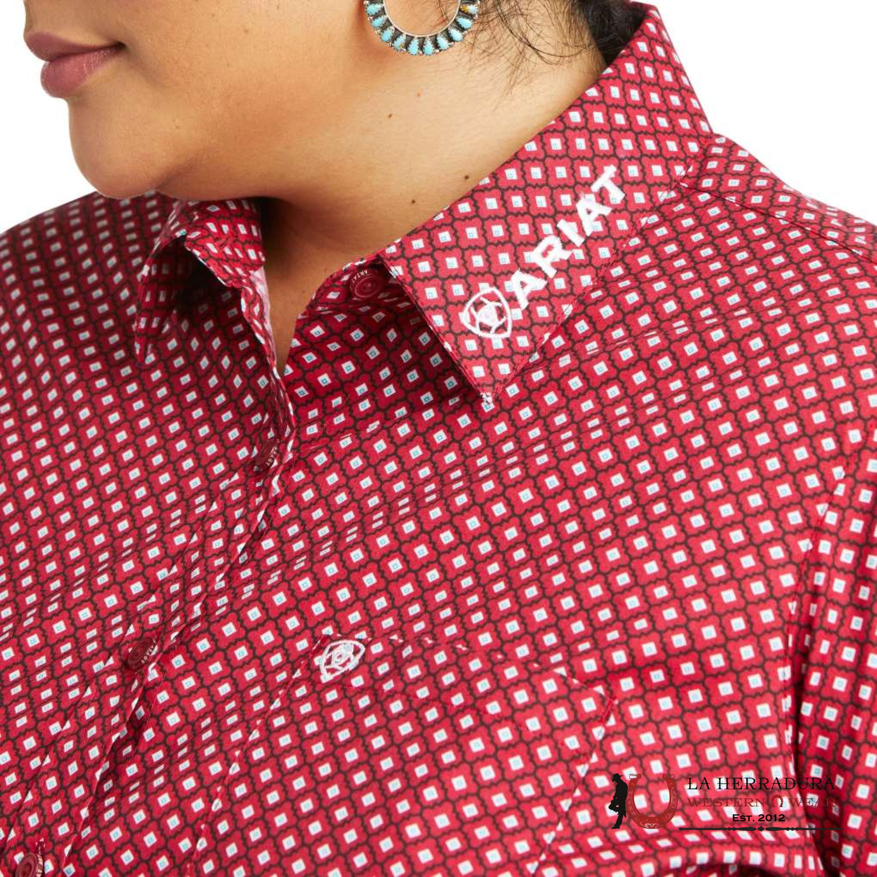 CAMISA ARIAT FOR WOMEN PERSIAN RED 10037433 ROPA MUJERES