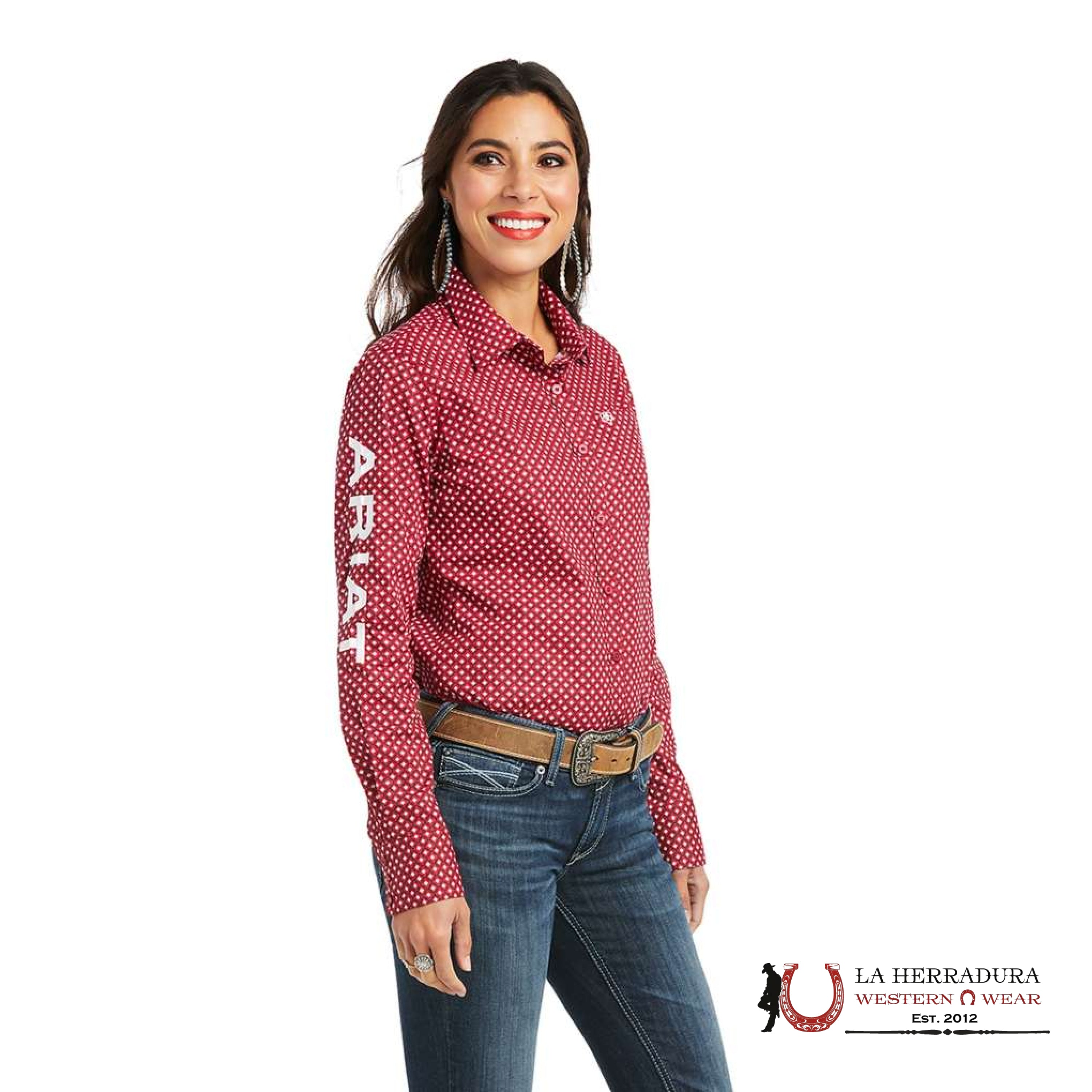 CAMISA ARIAT FOR WOMEN PERSIAN RED 10037433 ROPA MUJERES