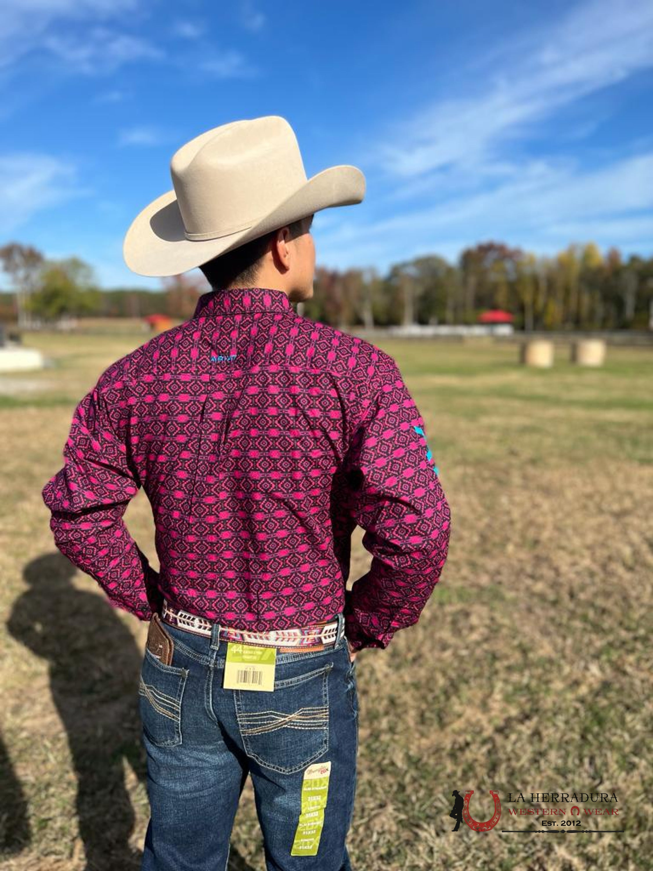 Camisa Ariat Magenta Purple Team Markus Classic Ropa Hombres