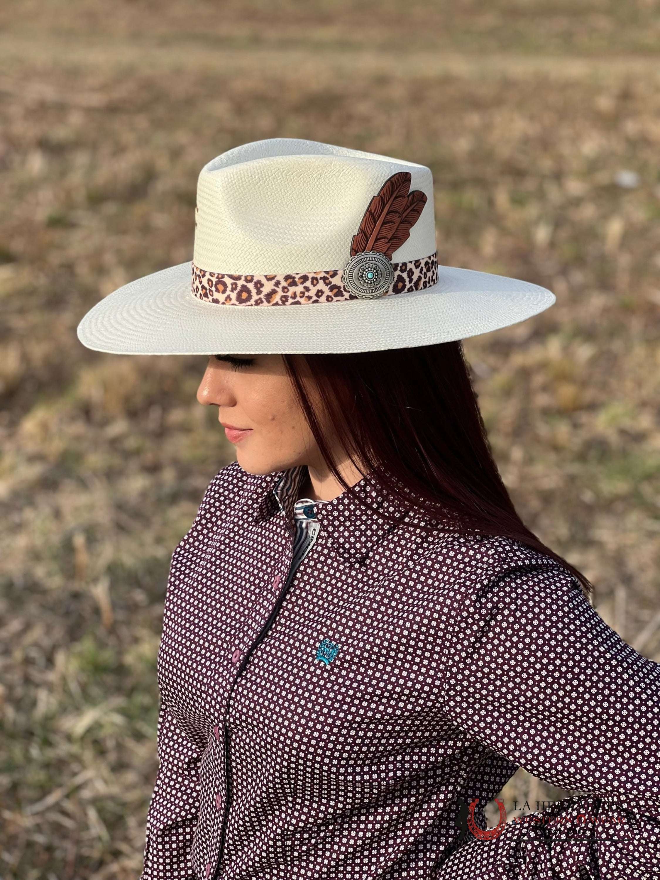 Camisa Para Mujeres Cinch Morada Blanco Ropa