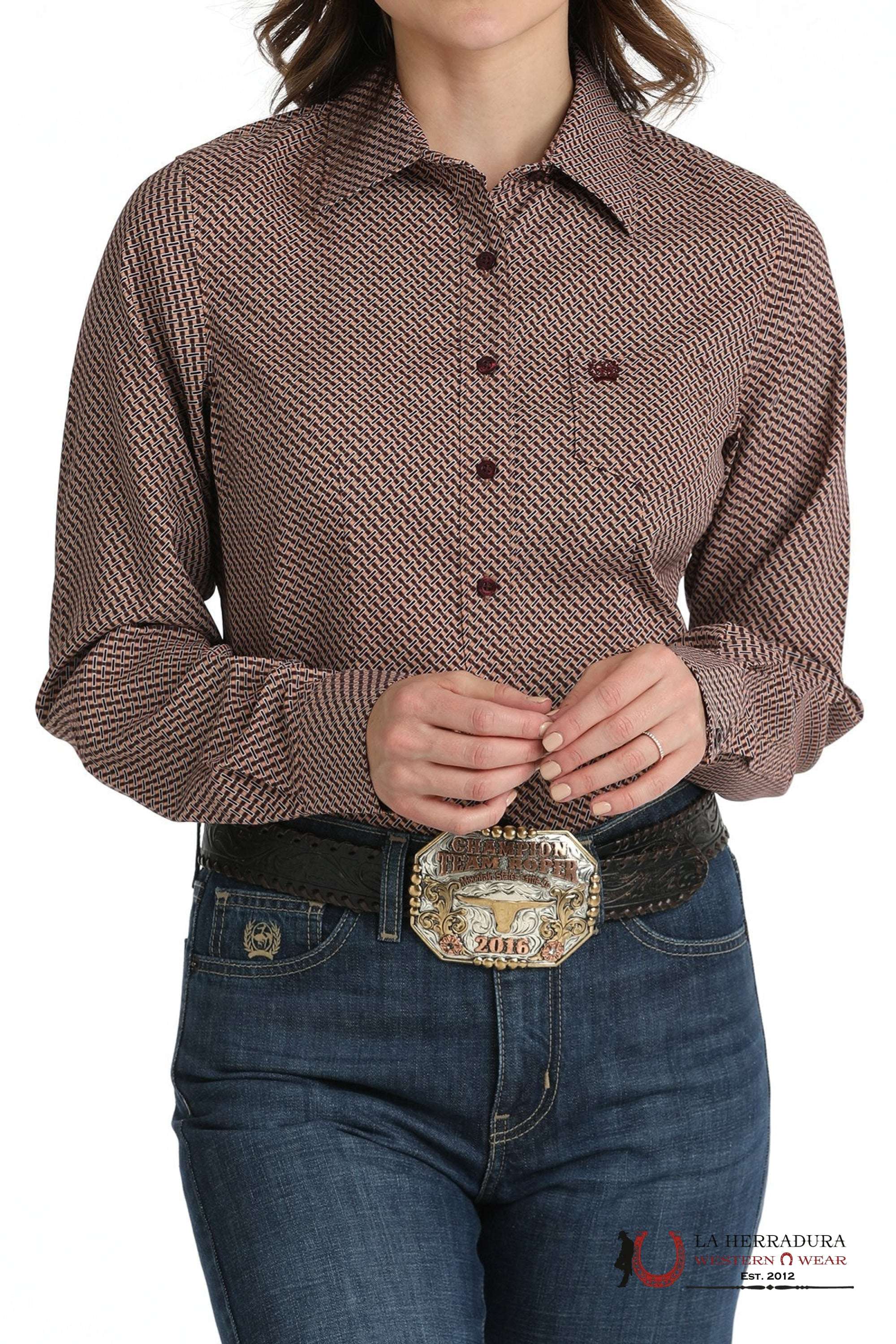 CAMISA PARA MUJERES CINCH Multicolor and Orange Print MSW9164225 ROPA MUJERES