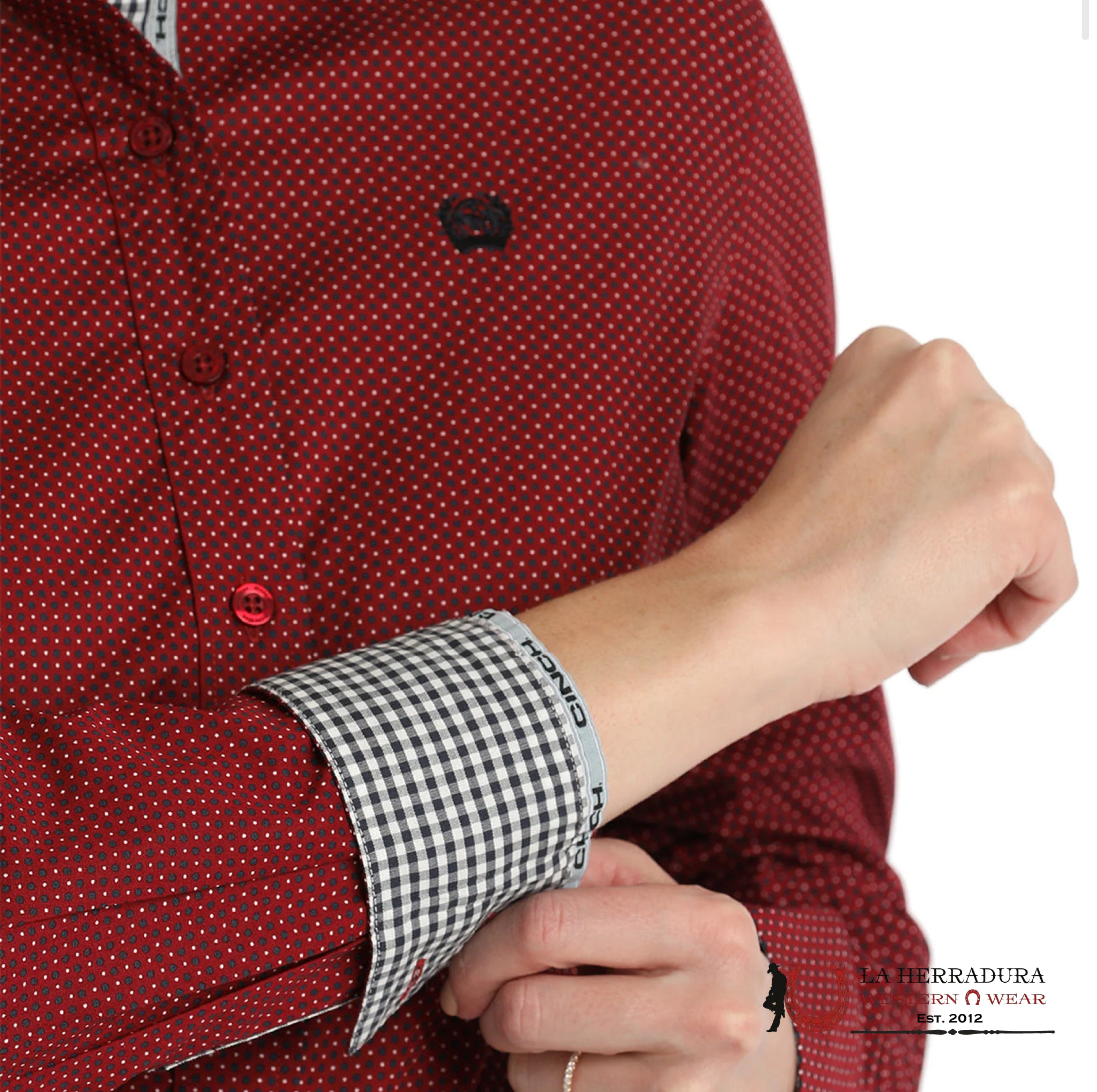 Camisa Para Mujeres Cinch Red Dot Print Ropa