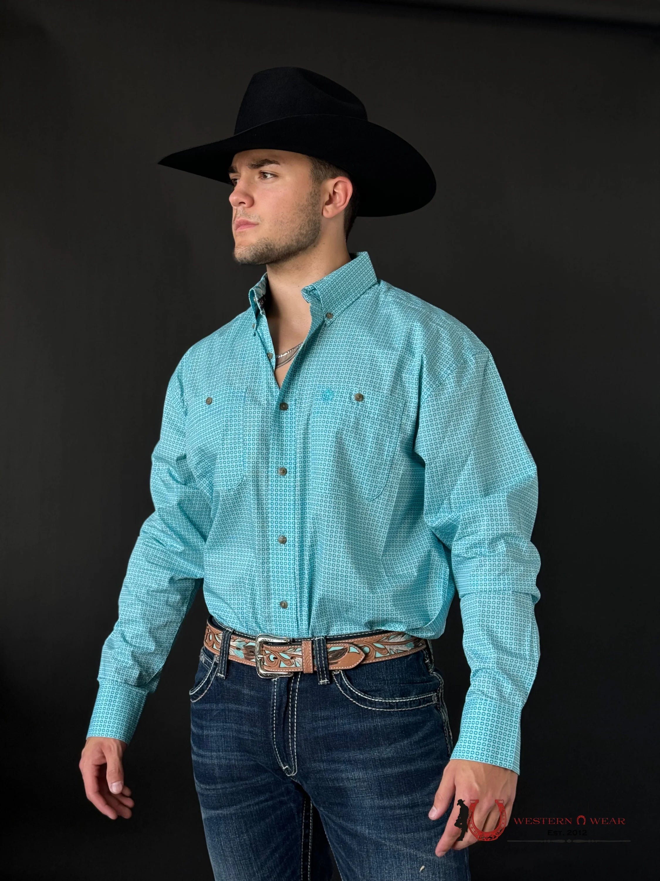 Camisa Wrangler Classic Blue Ropa Hombres