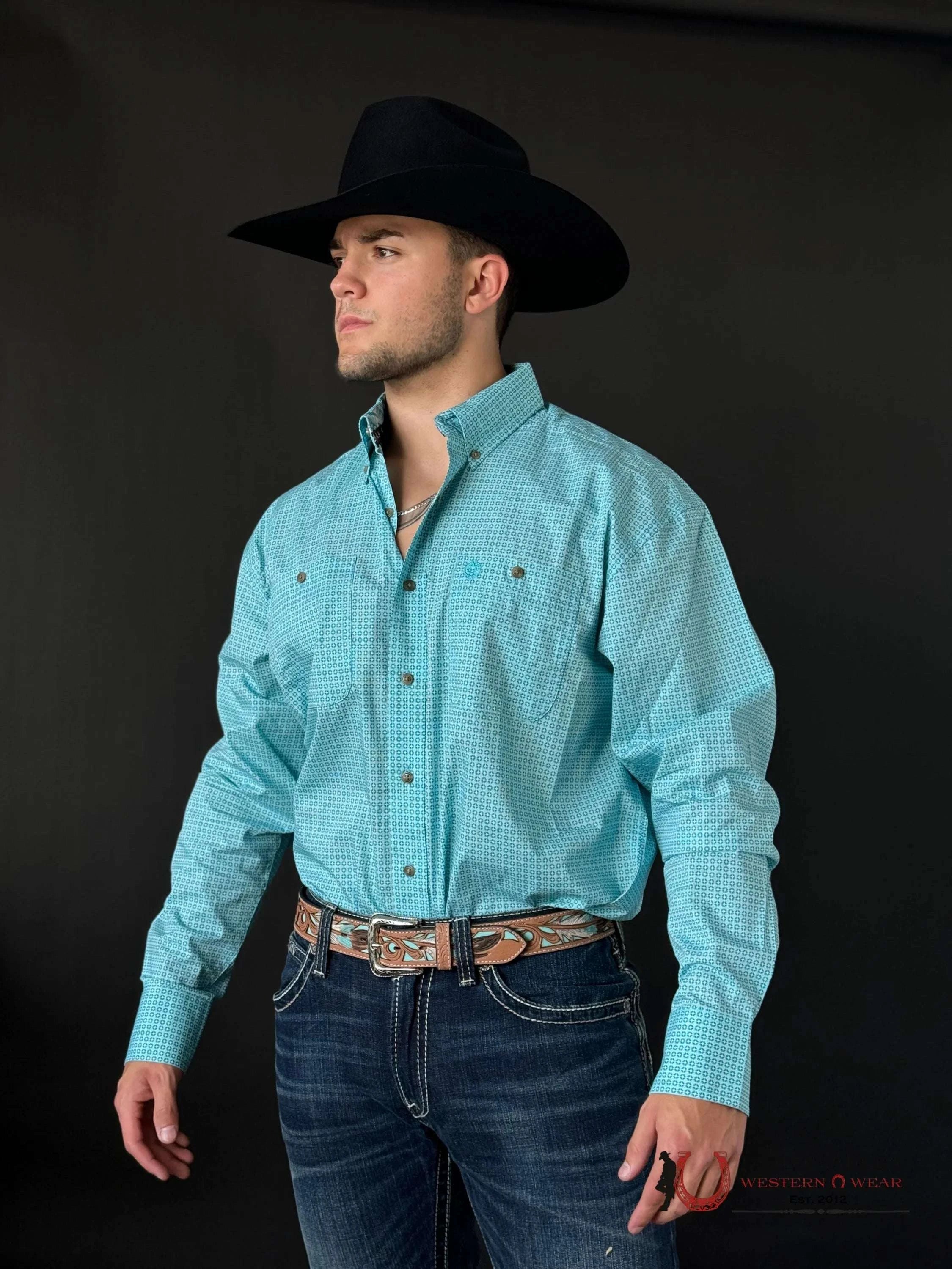 Camisa Wrangler Classic Blue Ropa Hombres