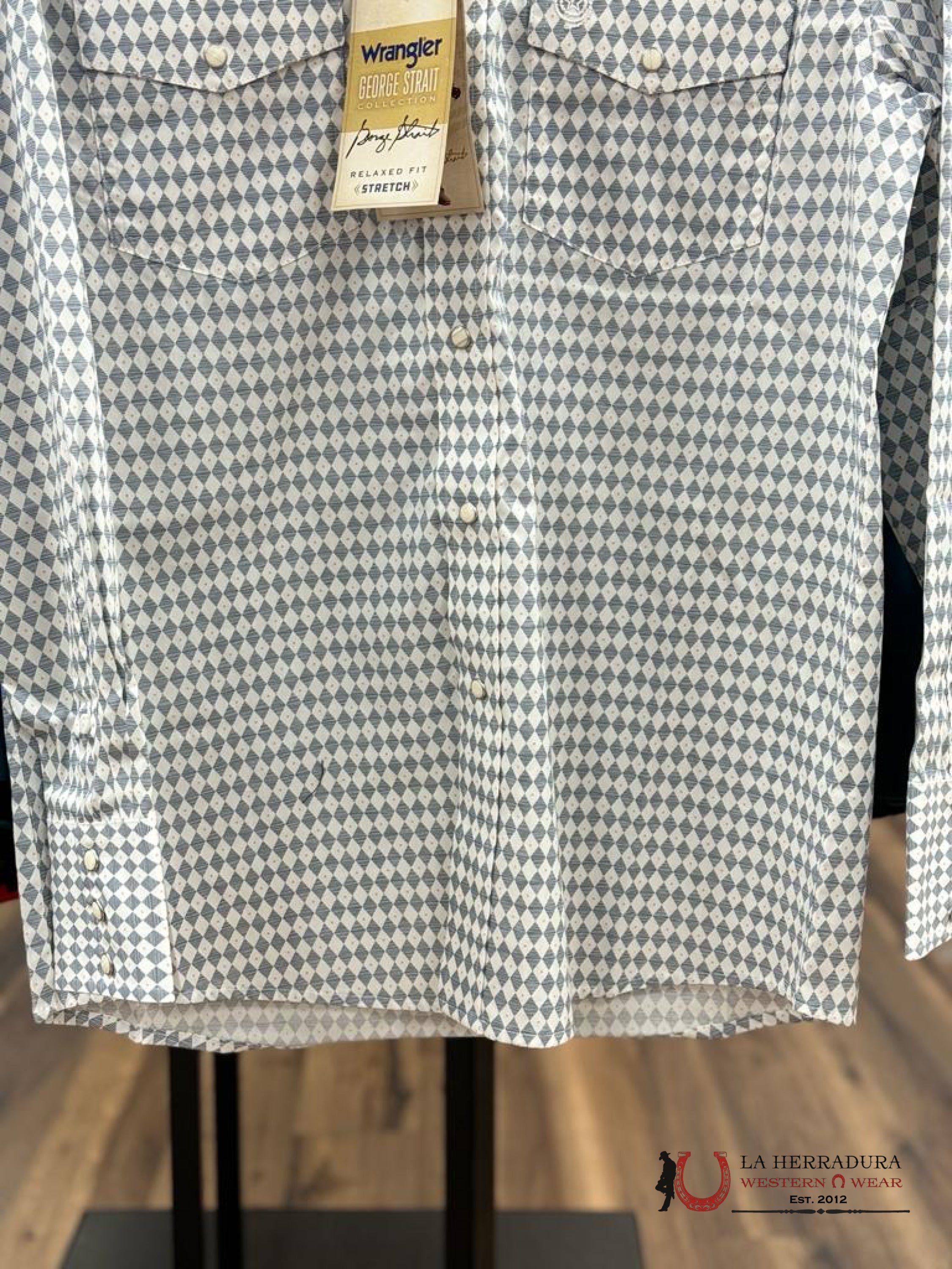 Camisa Wrangler Diamond Bm Soot George Strait Collection Ropa Hombres