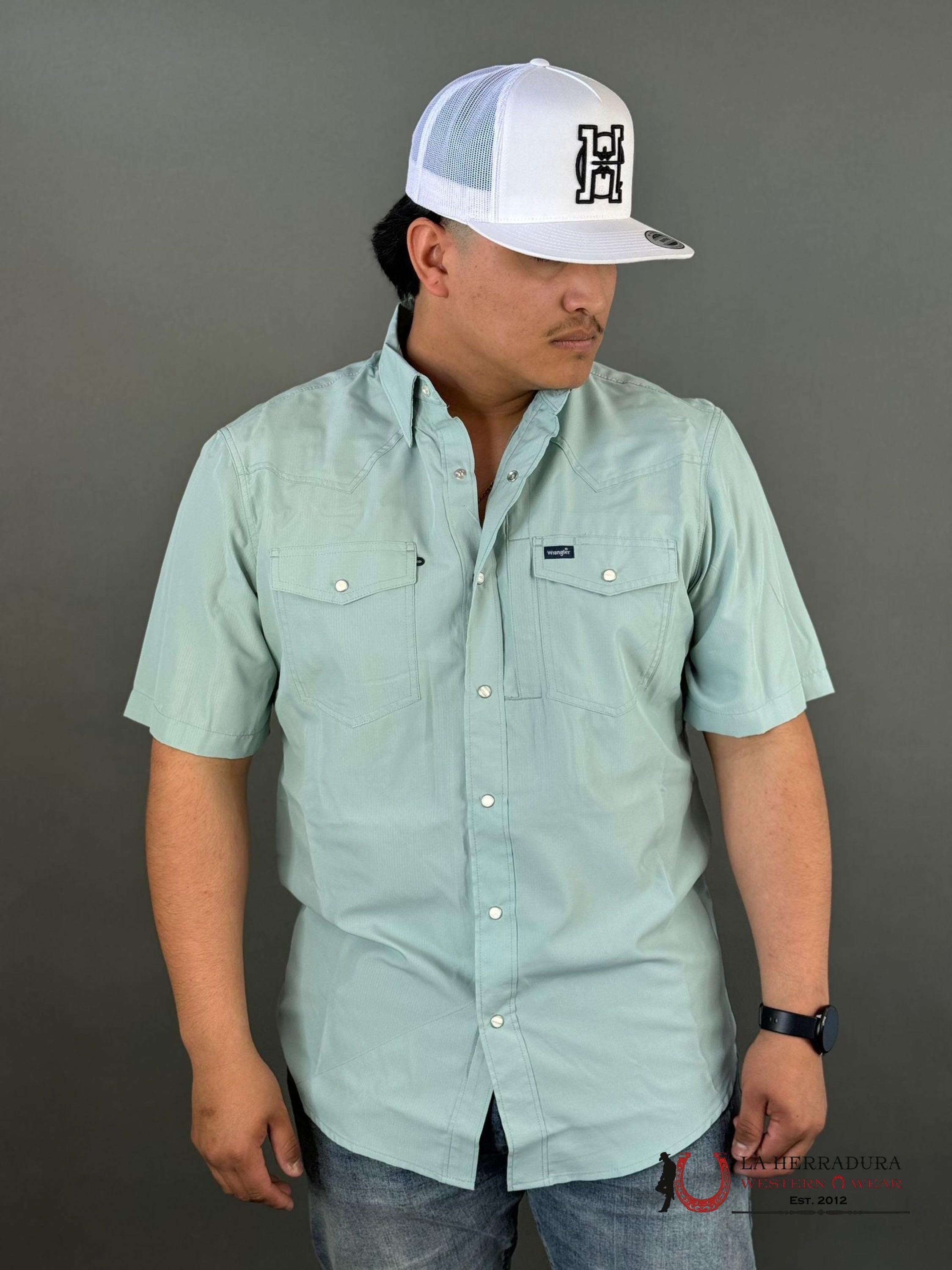 Camisa Wrangler Hydrangea Short Sleeve Ropa Hombres