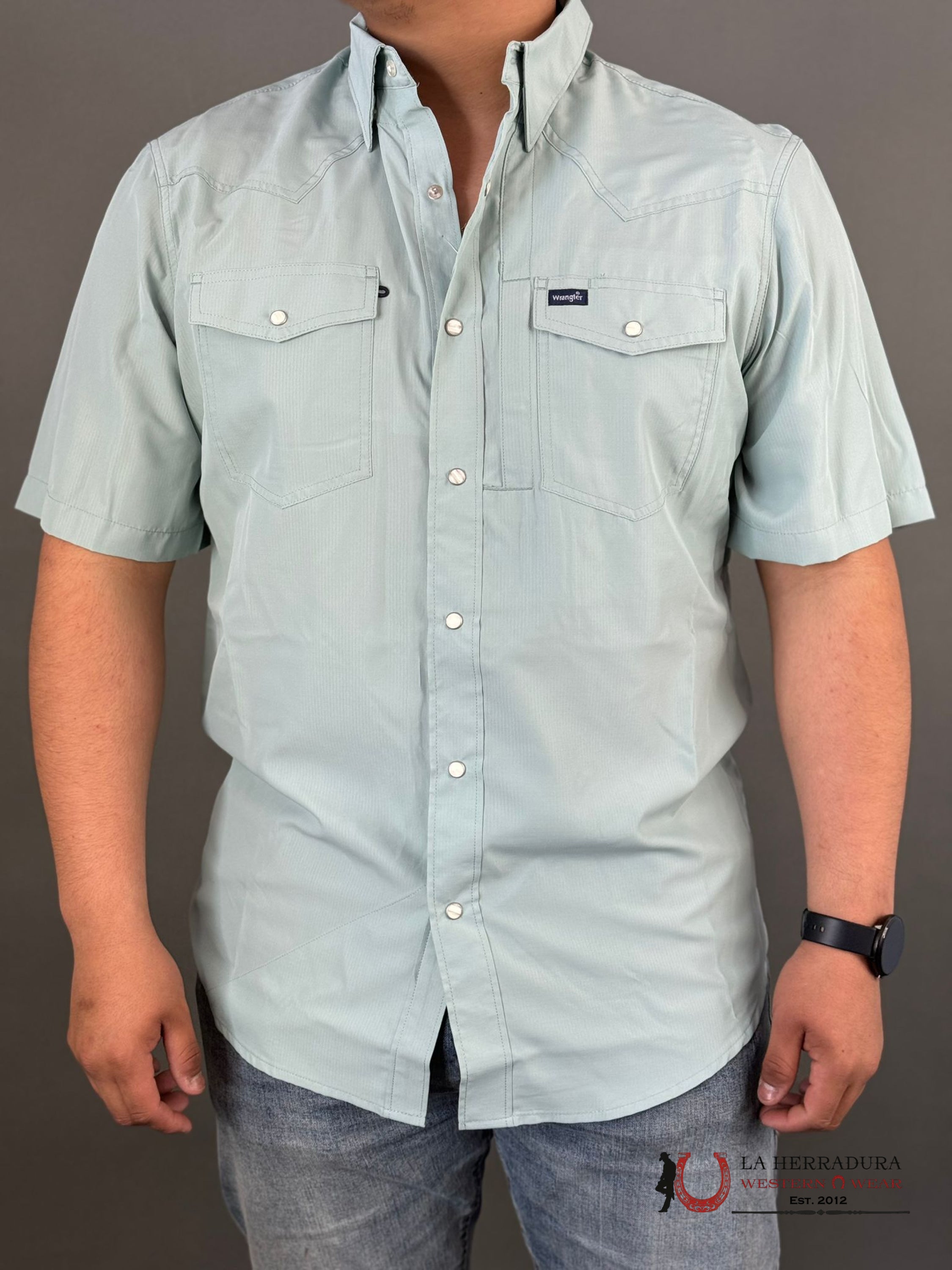Camisa Wrangler Hydrangea Short Sleeve Ropa Hombres
