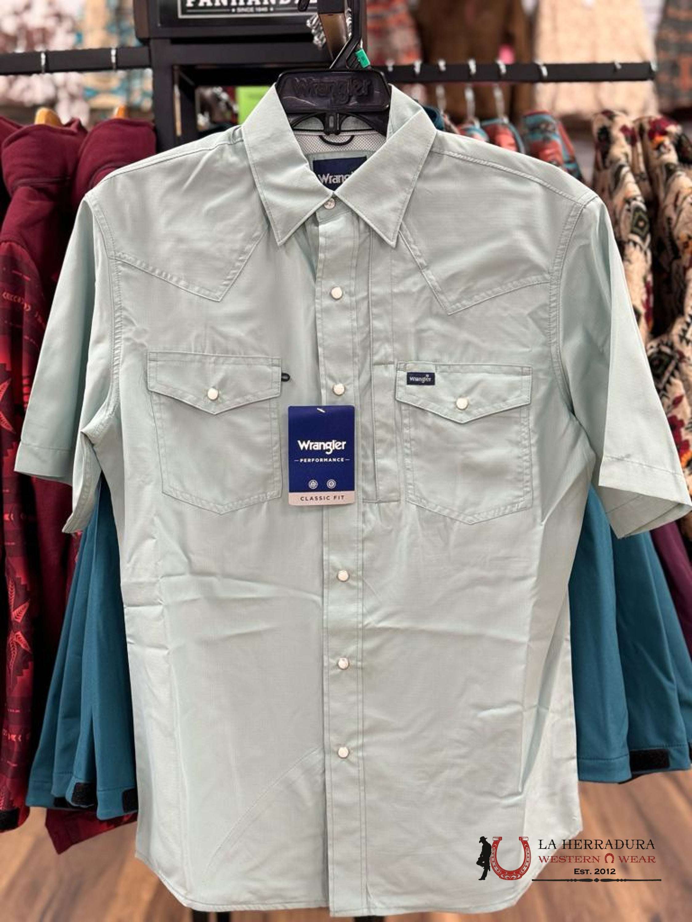 Camisa Wrangler Hydrangea Short Sleeve Ropa Hombres