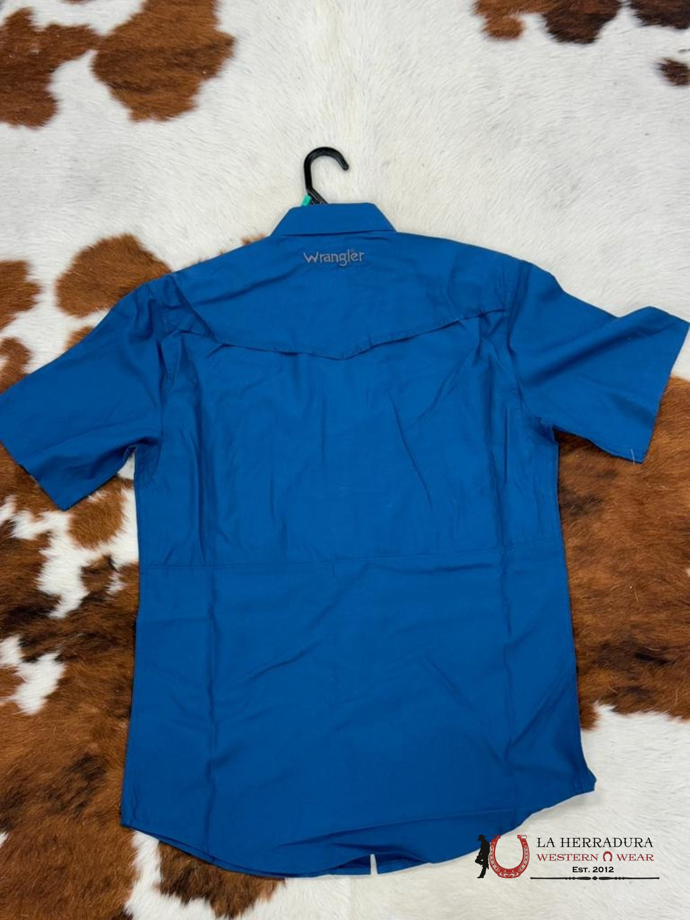 Camisa Wrangler Marine Blue Short Sleeve Ropa Hombres
