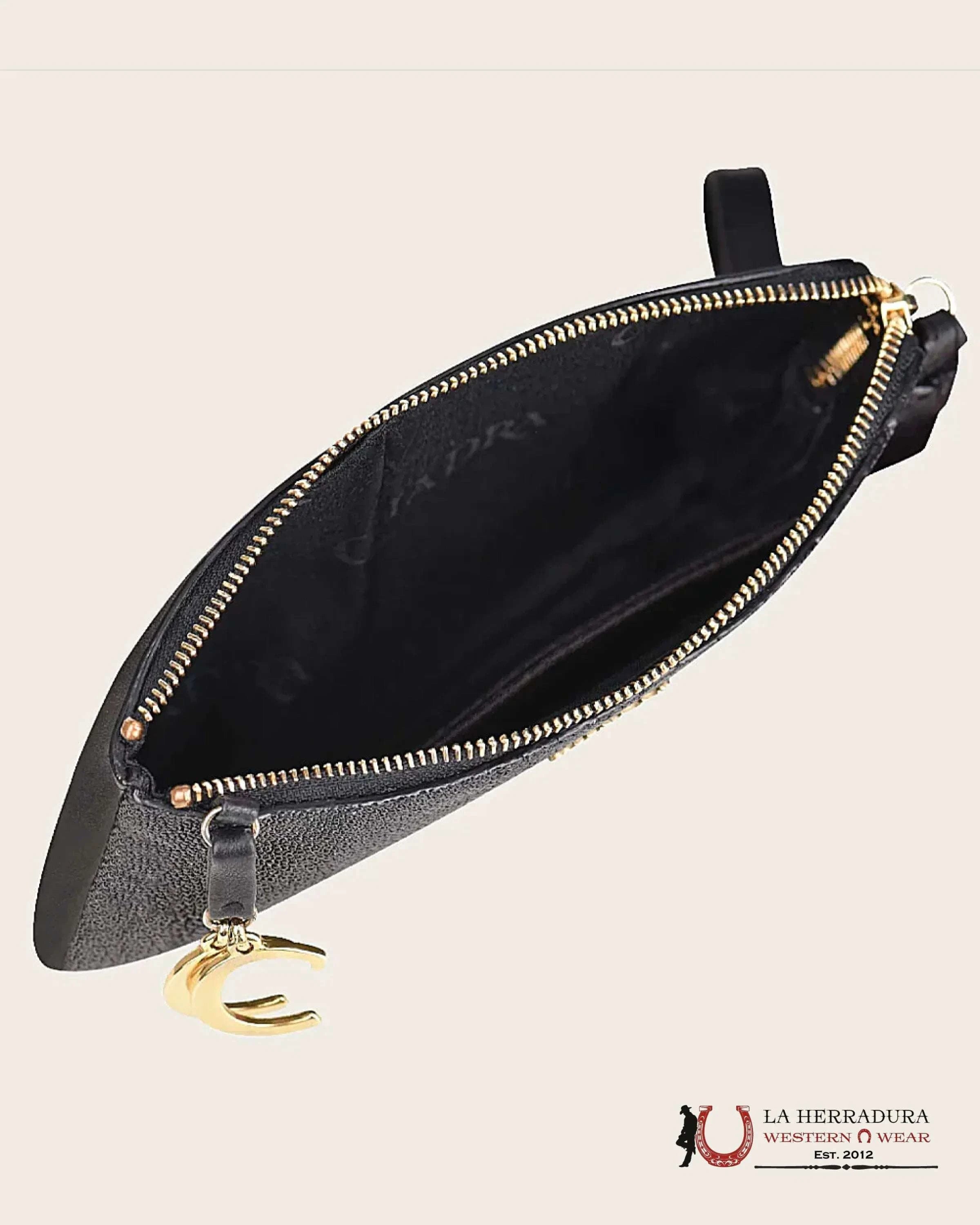 Cartera Cuadra Dama Mantarraya Negr Ld Ropa Mujeres