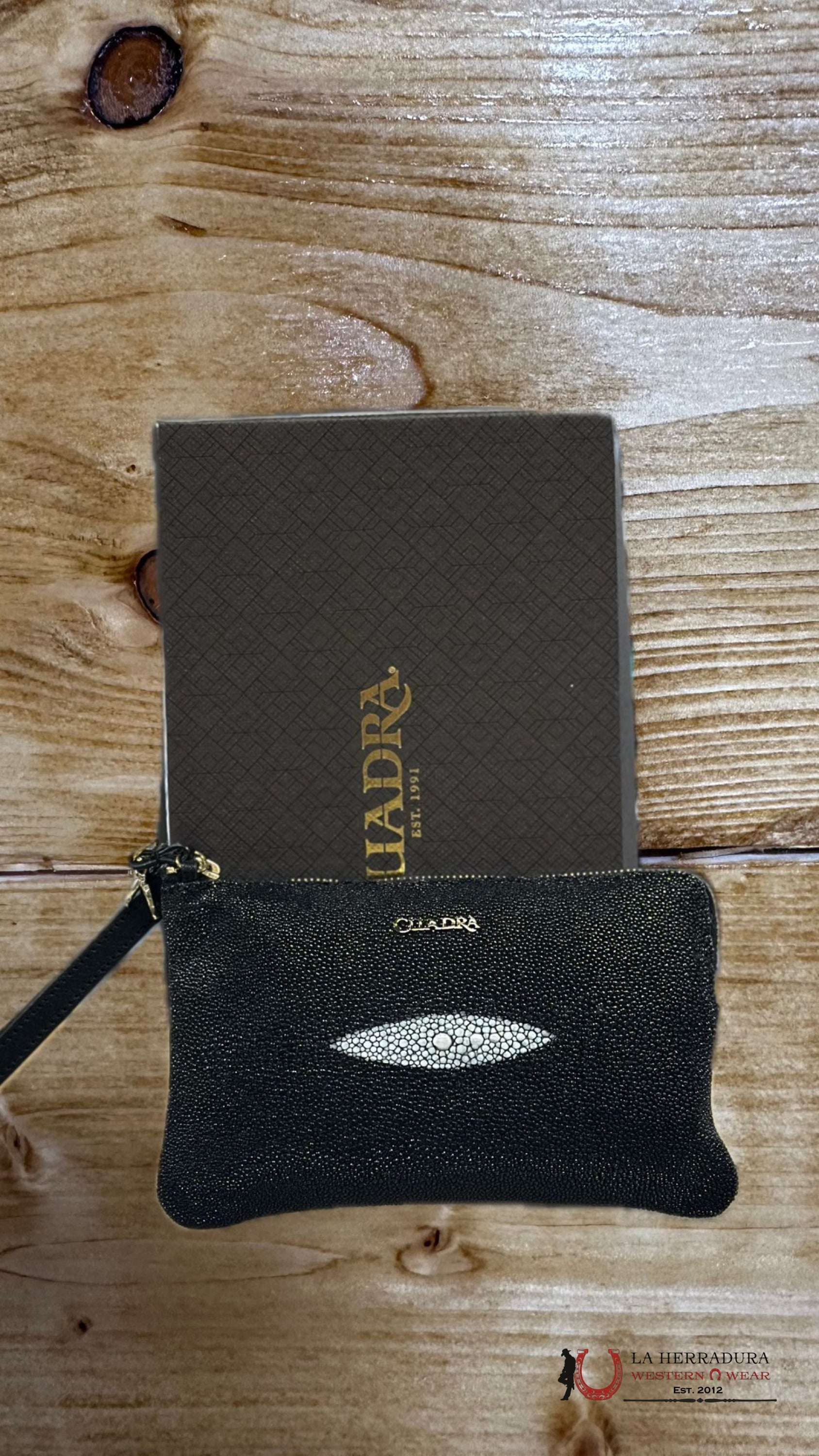Cartera Cuadra Dama Mantarraya Negr Ld Ropa Mujeres