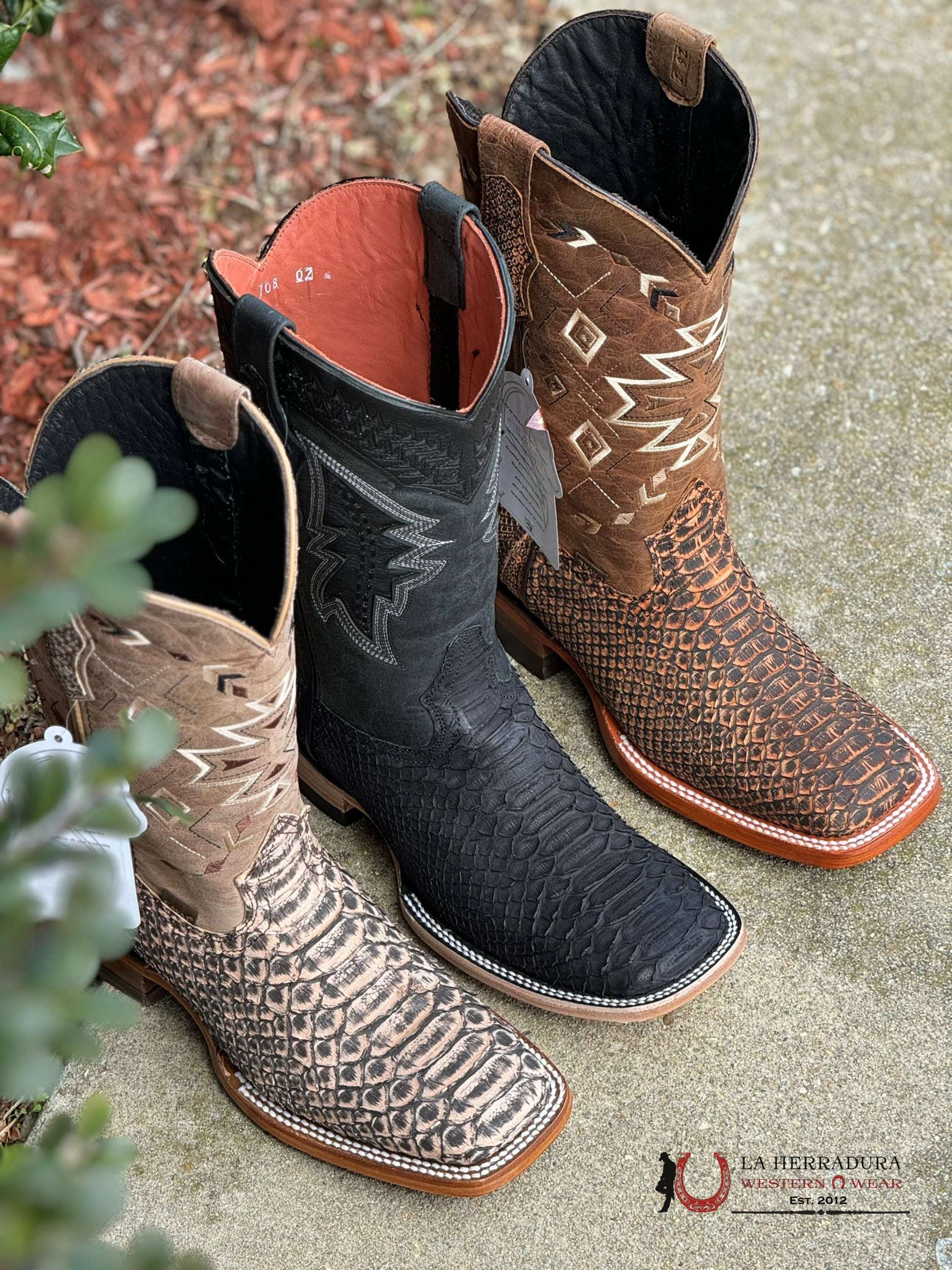 Caval Python Nobuck Cognac Boots Botas Hombres