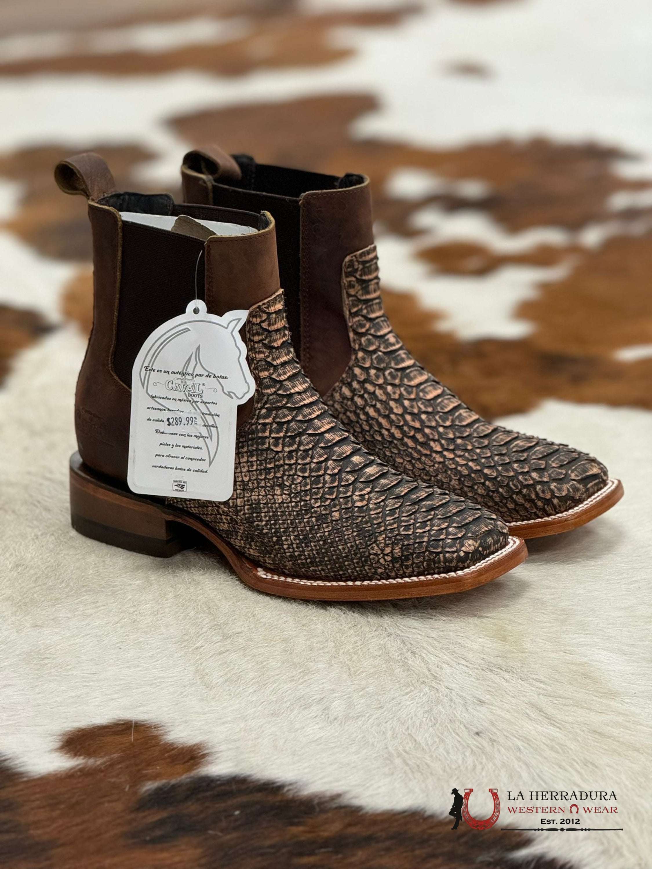 Caval Short Boot Python Orix Botas Hombres