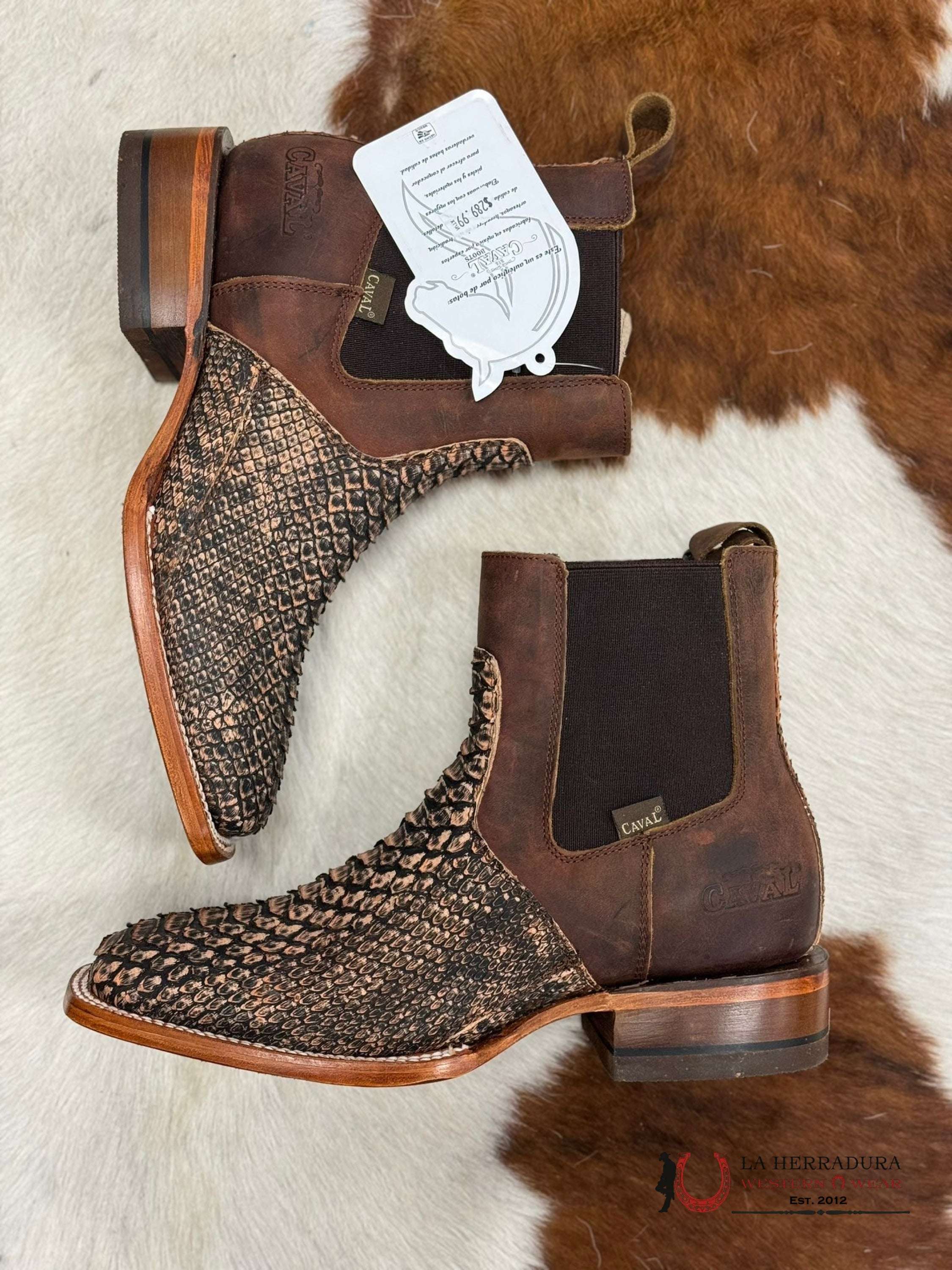 Caval Short Boot Python Orix Botas Hombres