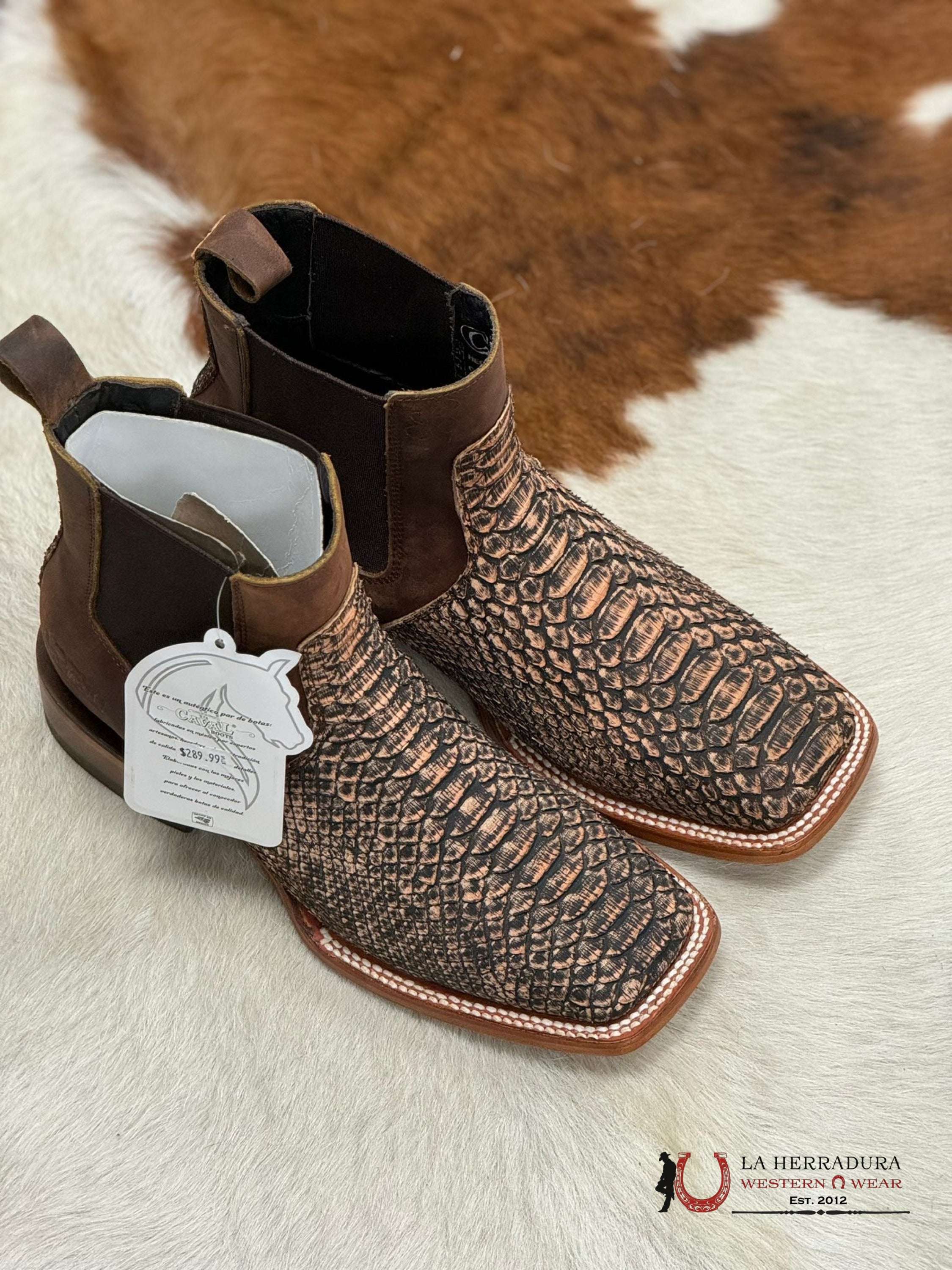 Caval Short Boot Python Orix Botas Hombres