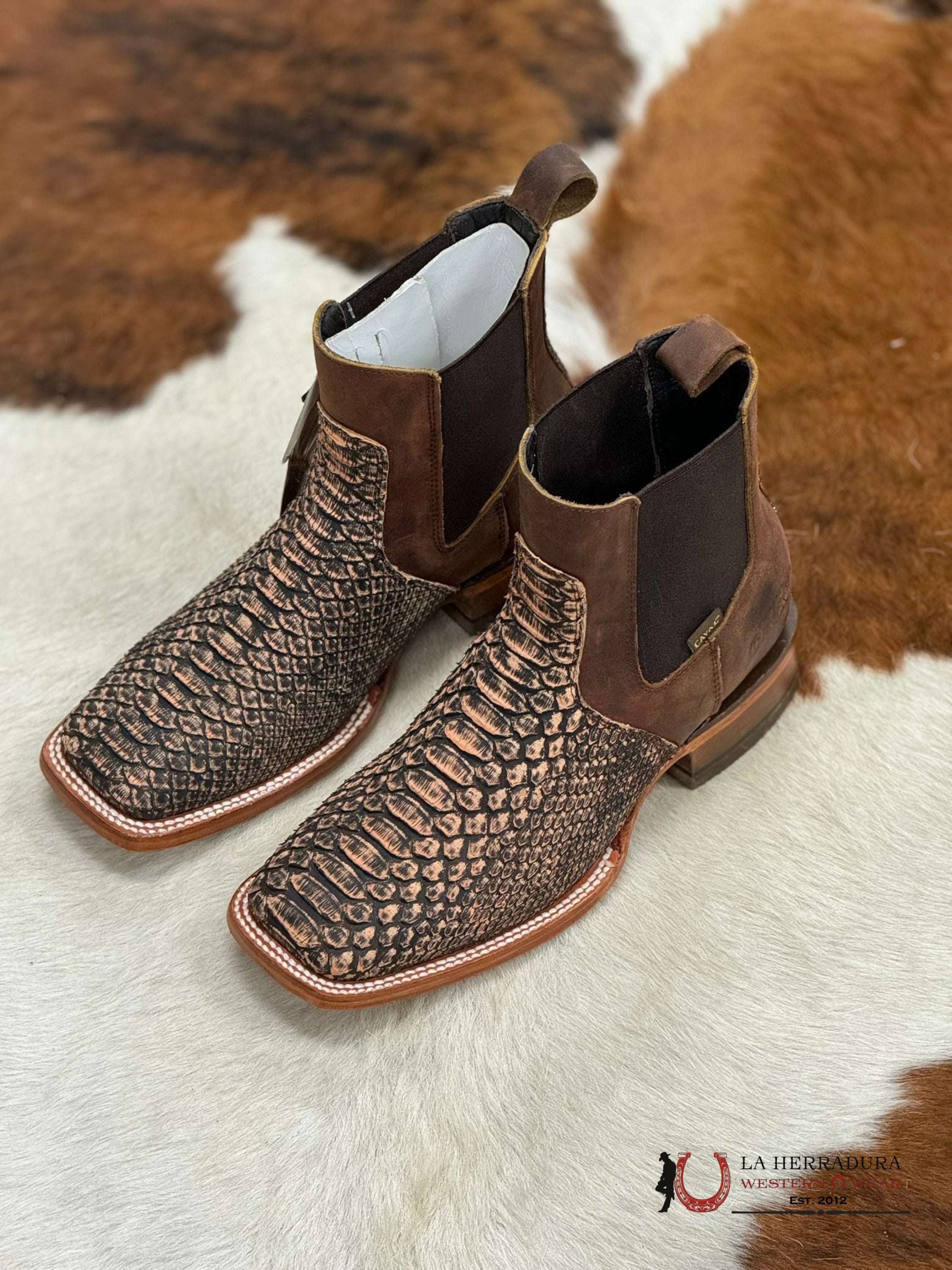 Caval Short Boot Python Orix Botas Hombres