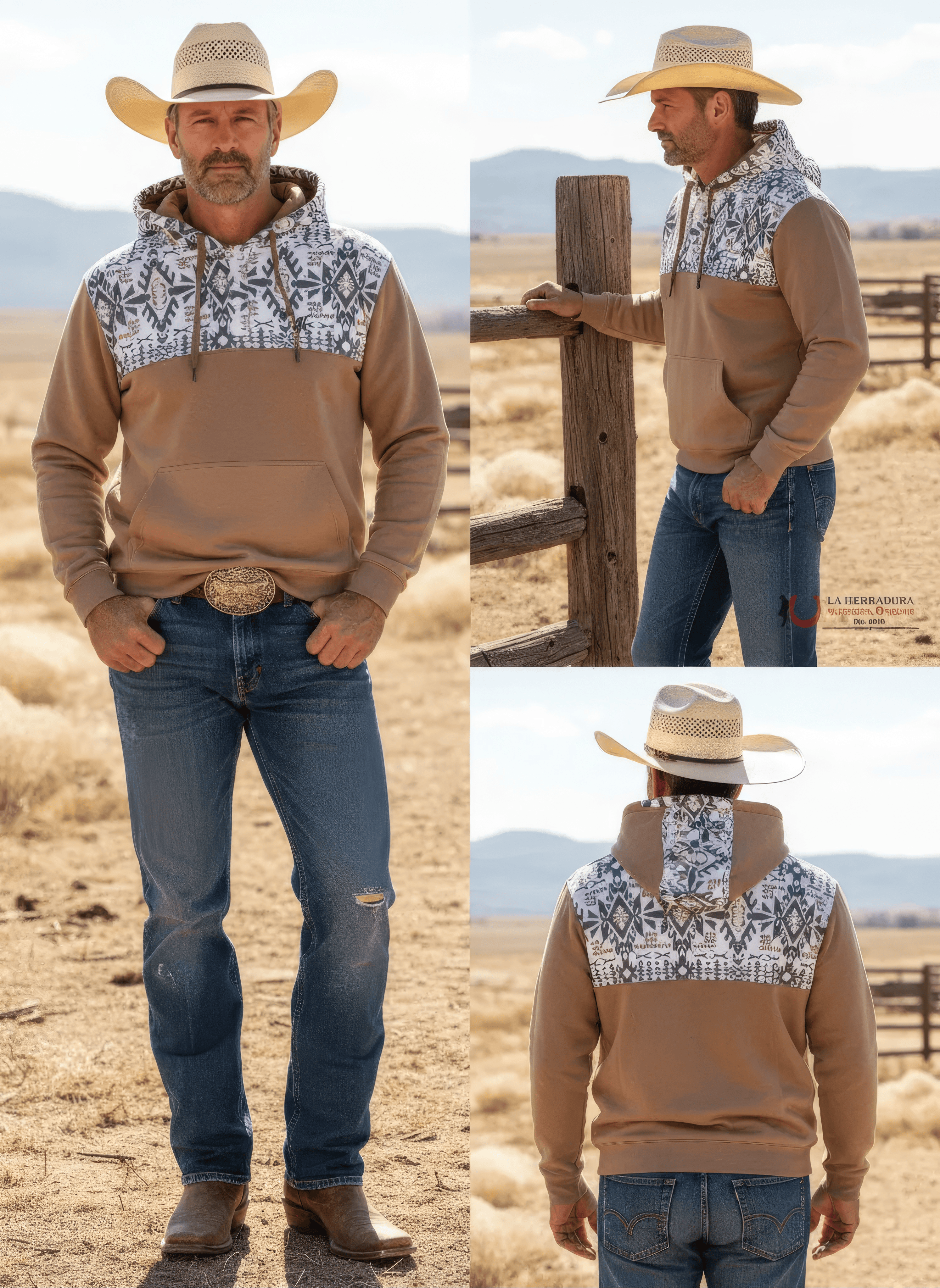 Hooey® Men's Portabella Jimmy Hoody Long Sleeve Hoody HH1347TNAZ Laherradurawwnc.com