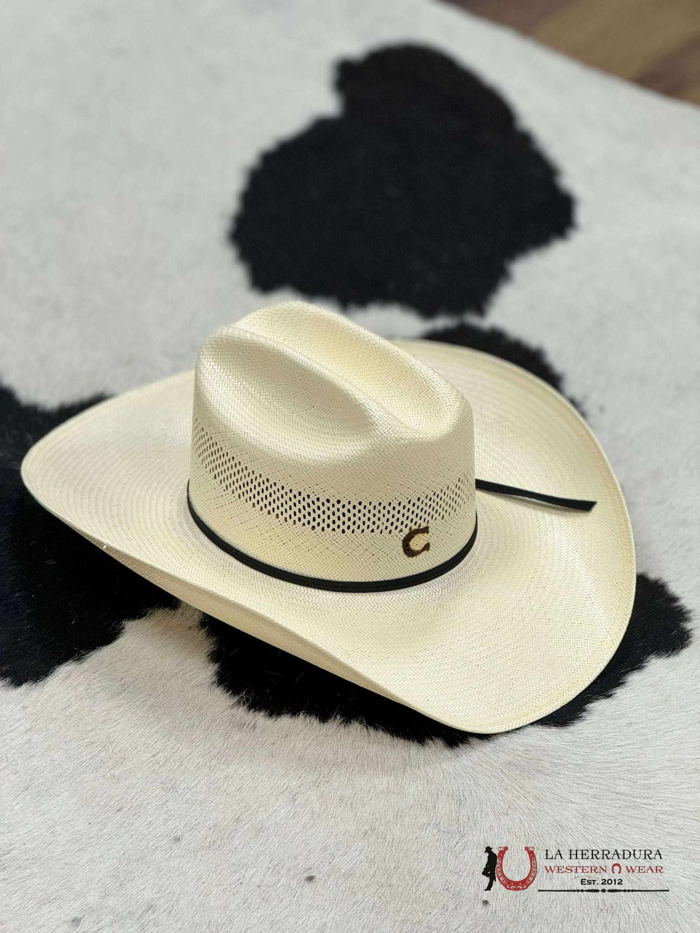 Charlie 1 Horse Straw Hat 10X Natural Texanas Mujeres