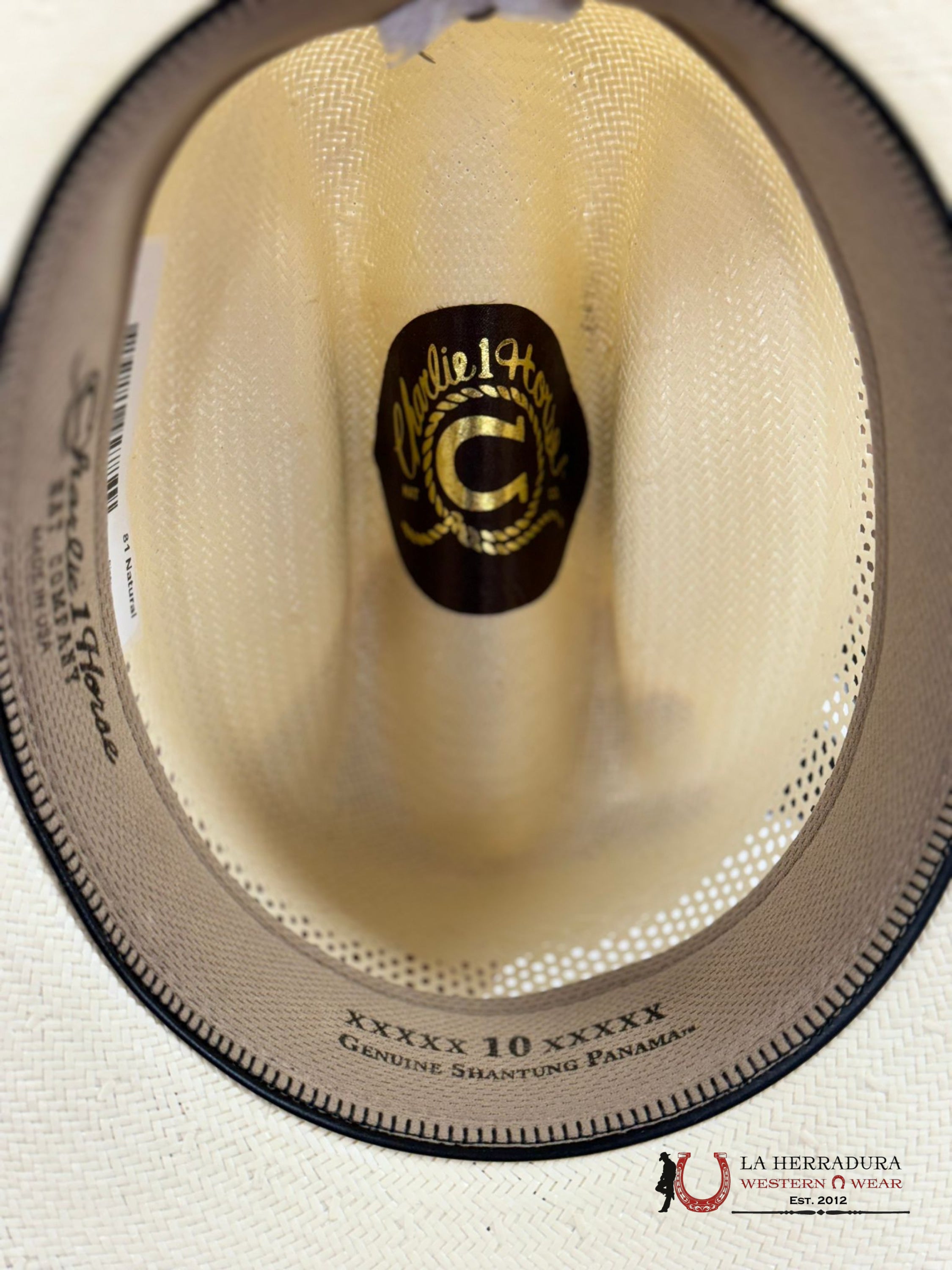Charlie 1 Horse Straw Hat 10X Natural Texanas Mujeres