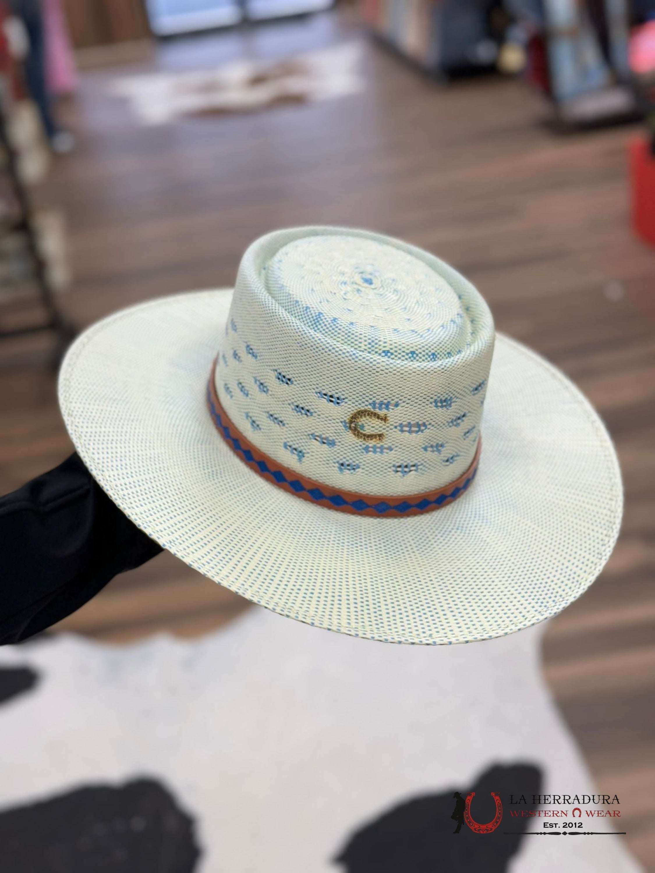 Charlie 1 Horse Straw Hat Blue Roan Texanas Mujeres