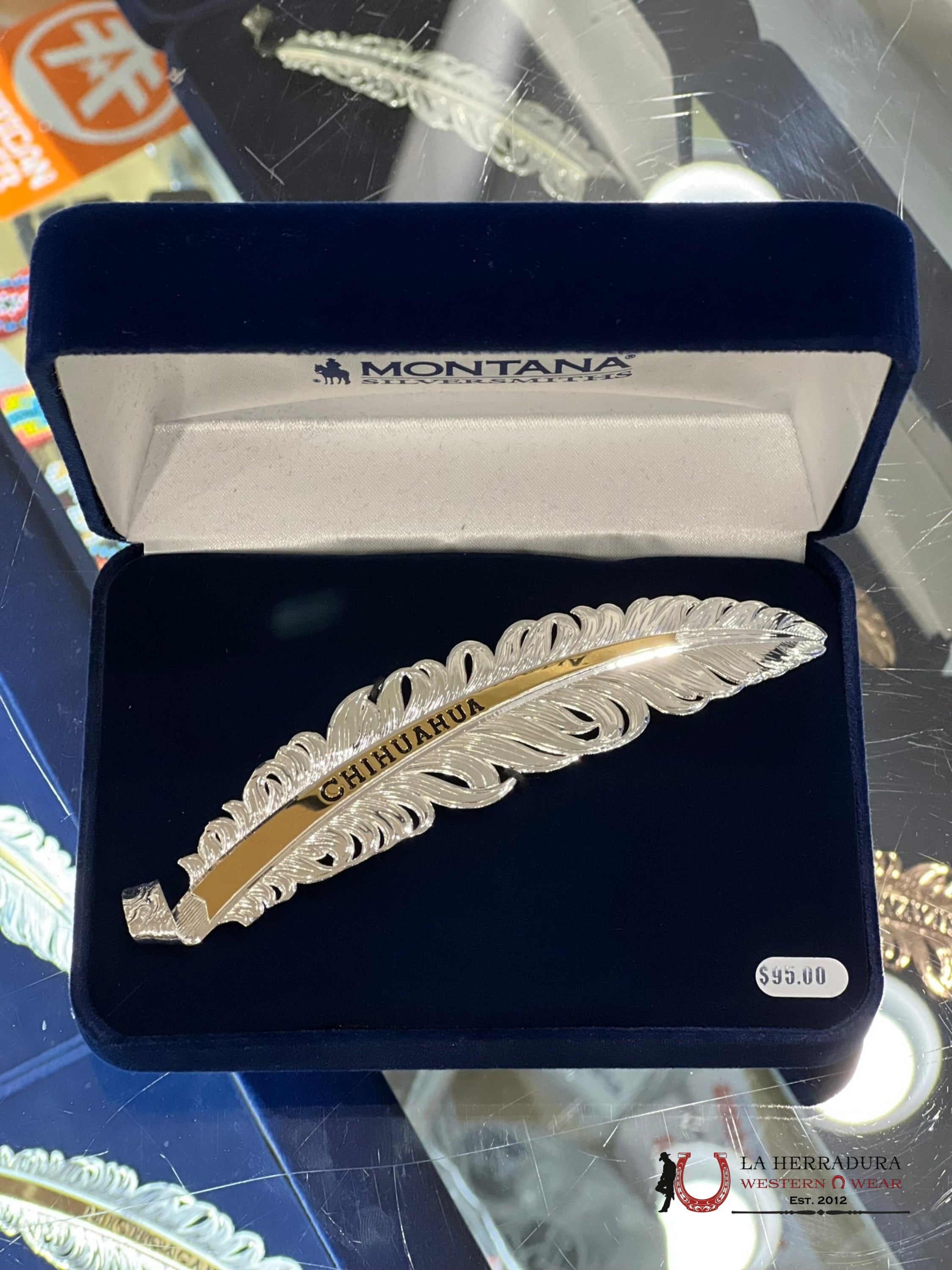 Montana Hat Feather Plata Chihuahua Accesorios