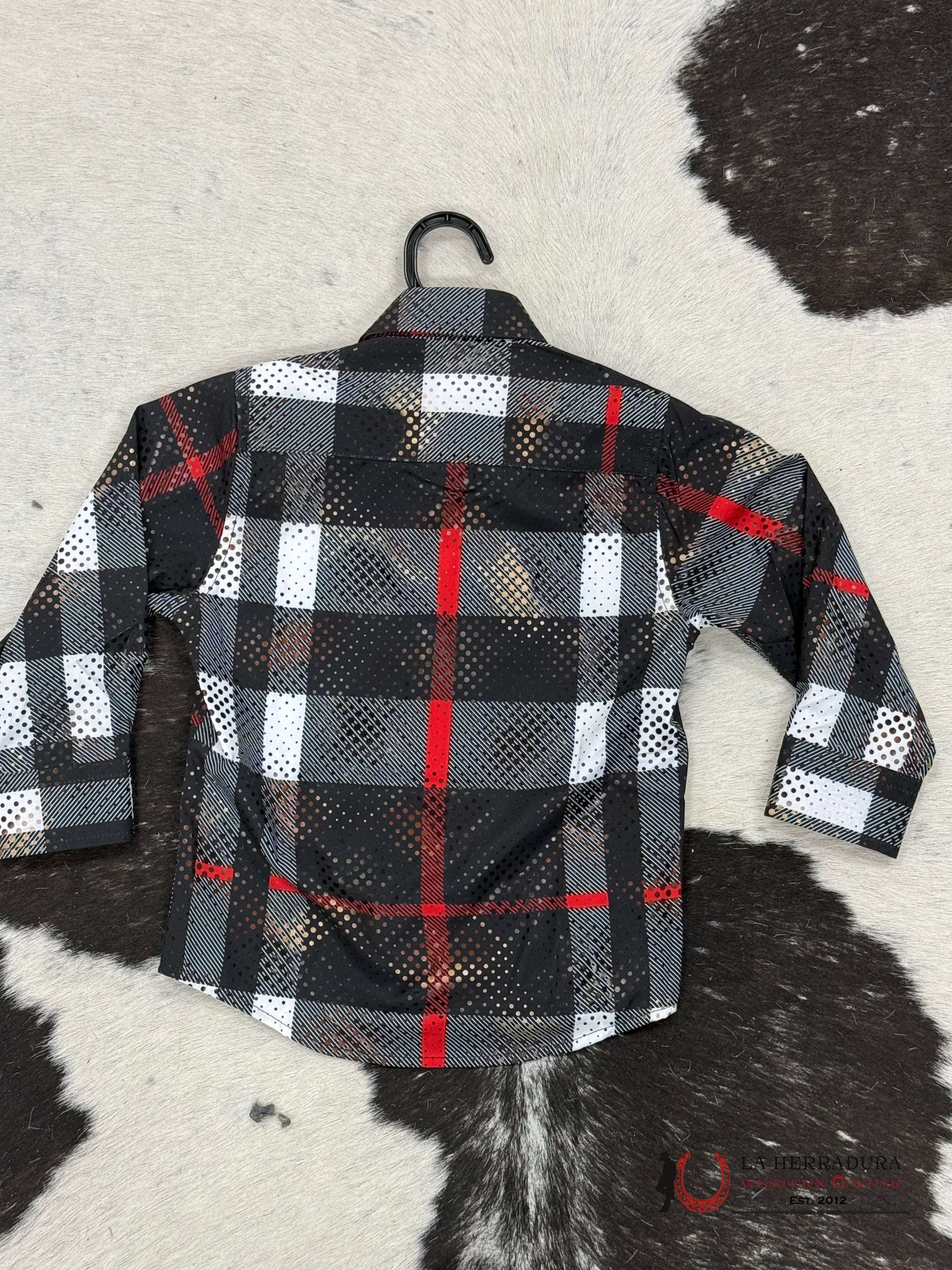 Chuxx Italy Design Kids Shirt Black And Red Lcs121 Niños