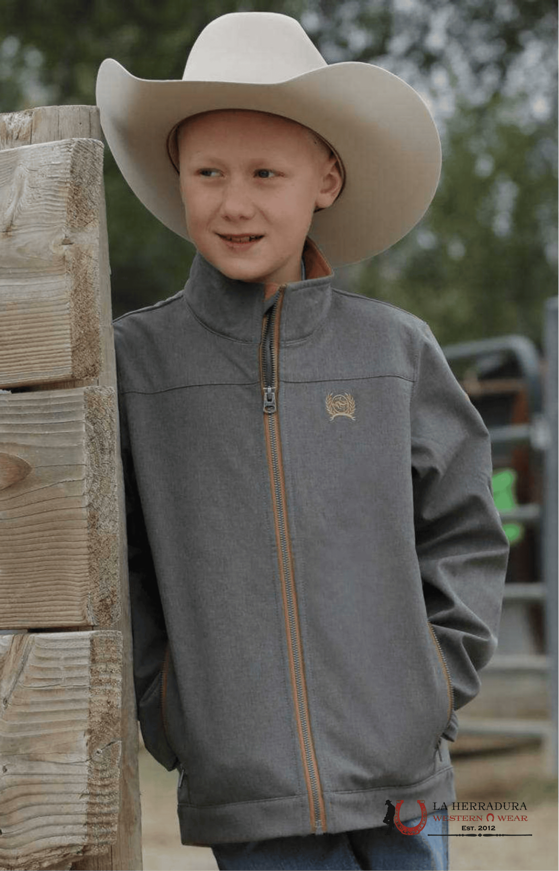 Cinch Boy’s Match Dad Bonded Jacket - Grey Niñas