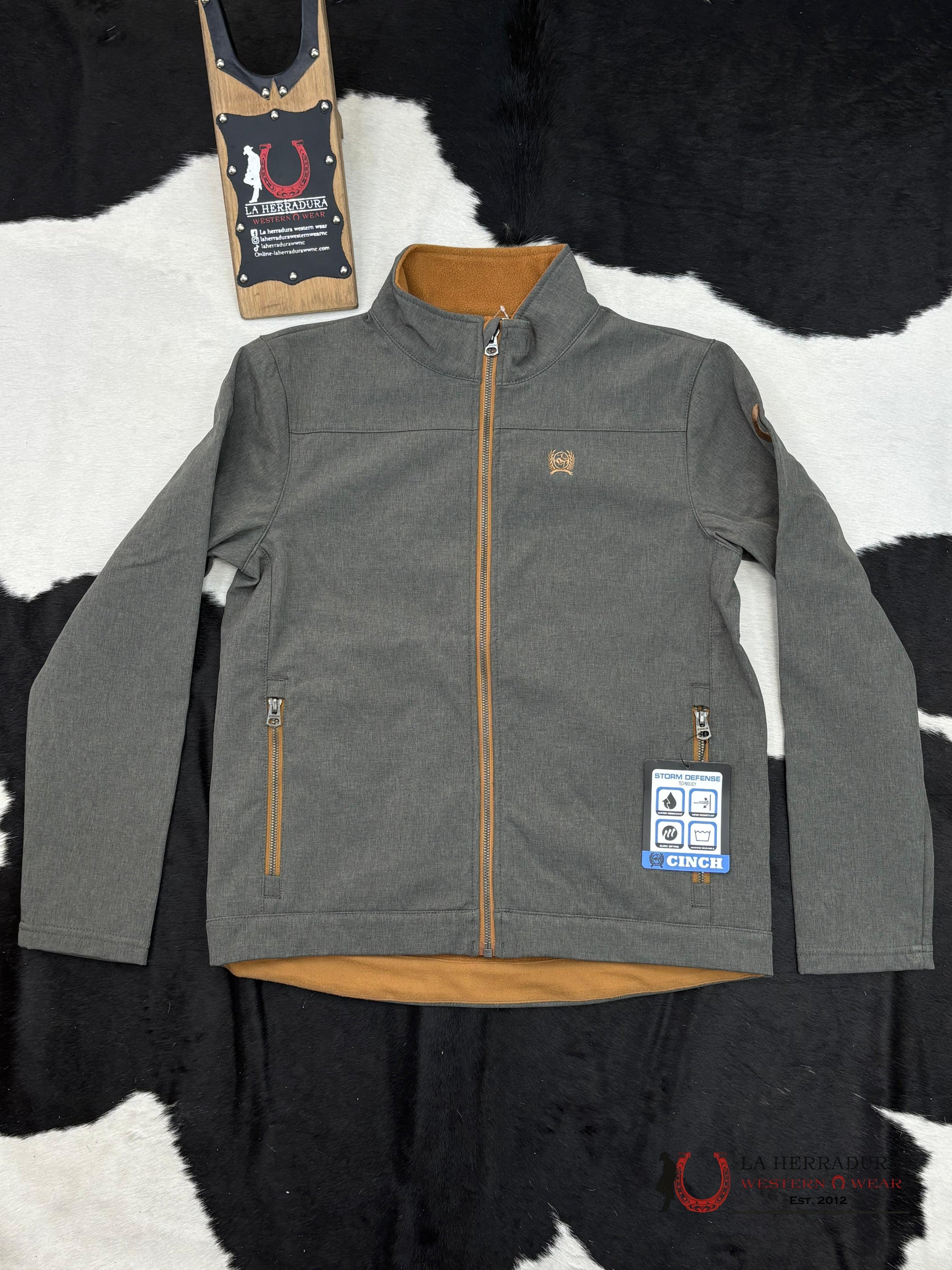 Cinch Boy’s Match Dad Bonded Jacket - Grey Niñas