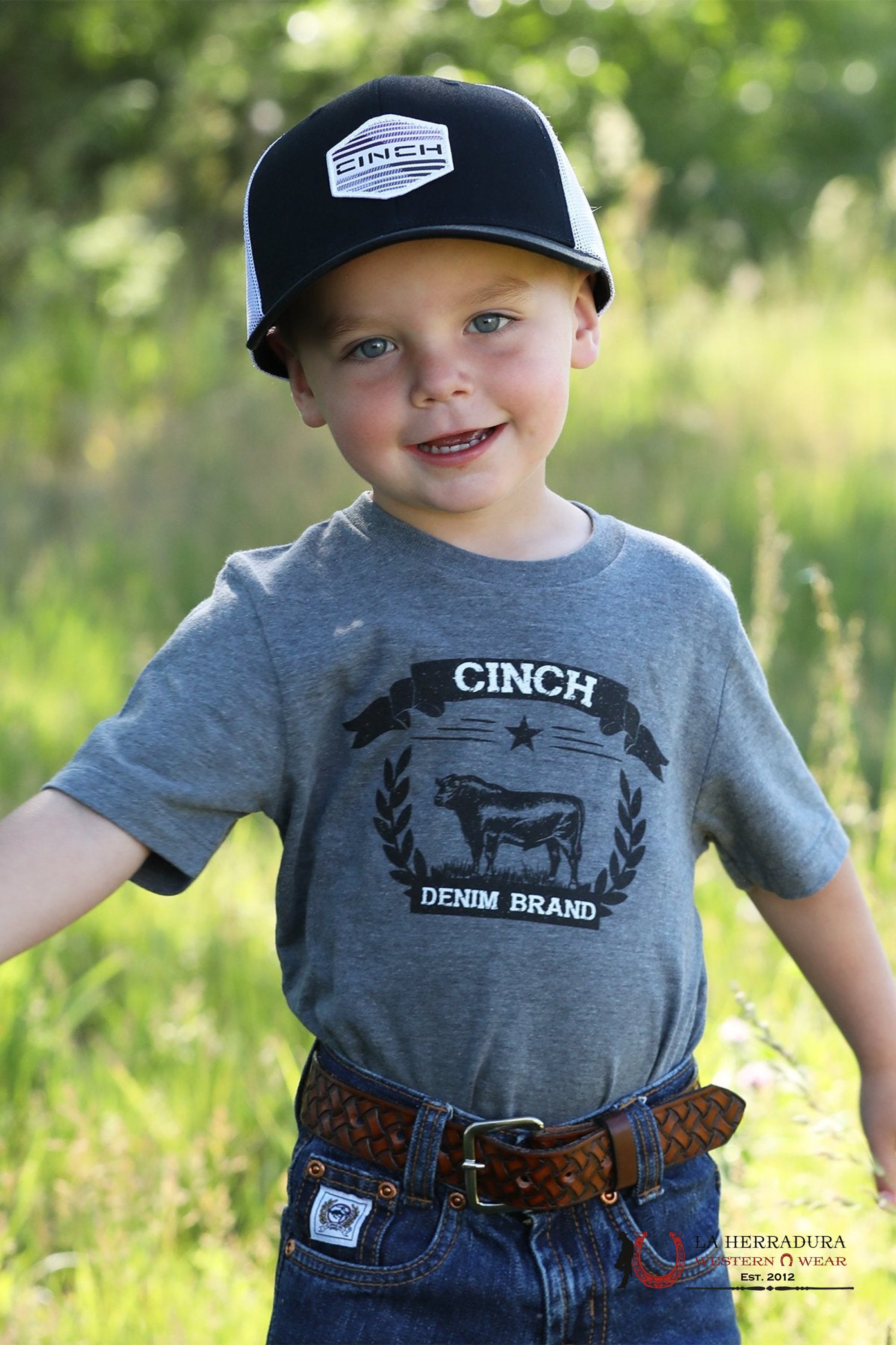 CINCH BOYS Short Sleeve Grey SHIRT MTT7672061 NIÑOS
