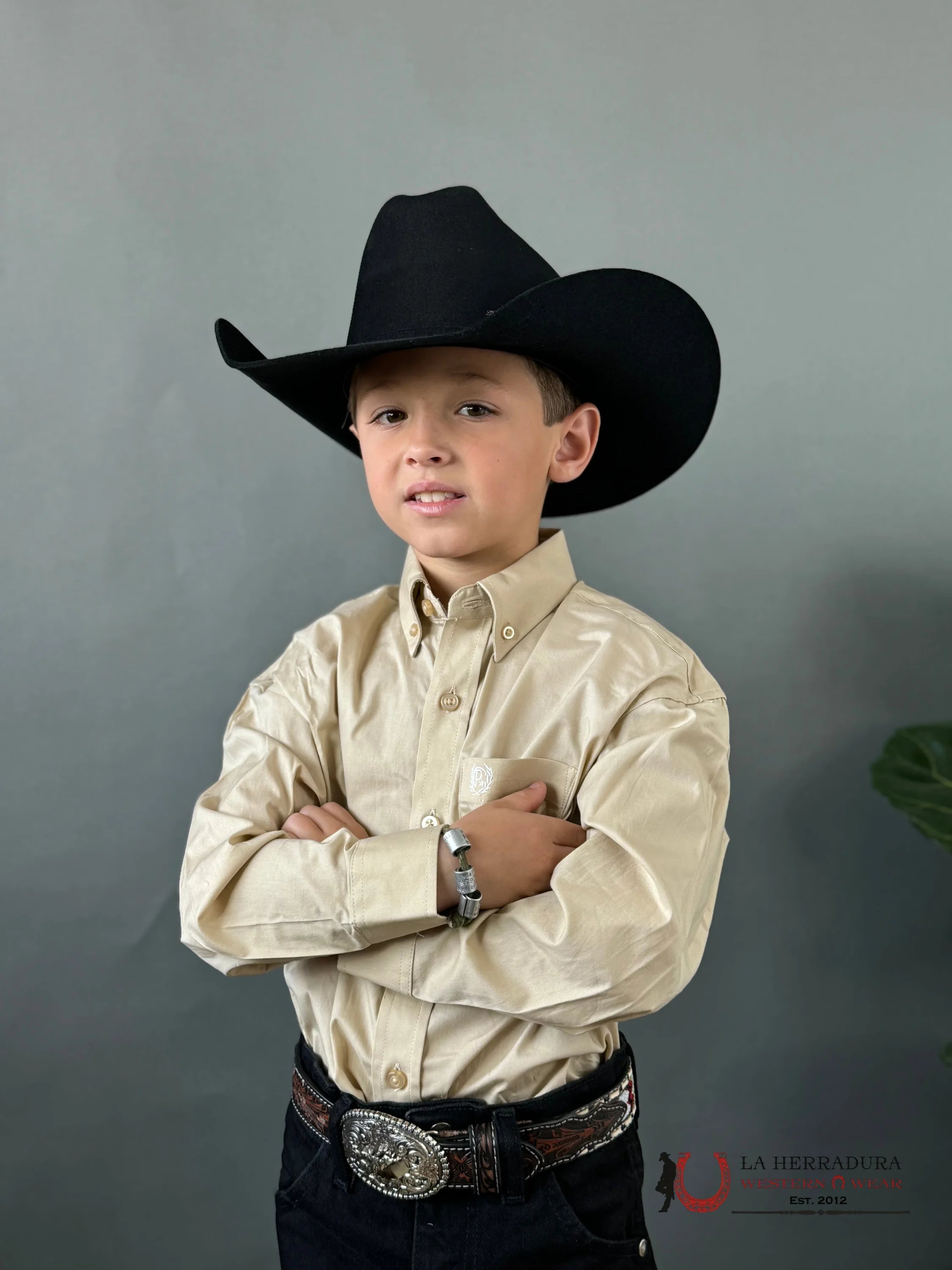 Cinch Classic Shirt Beige Niños