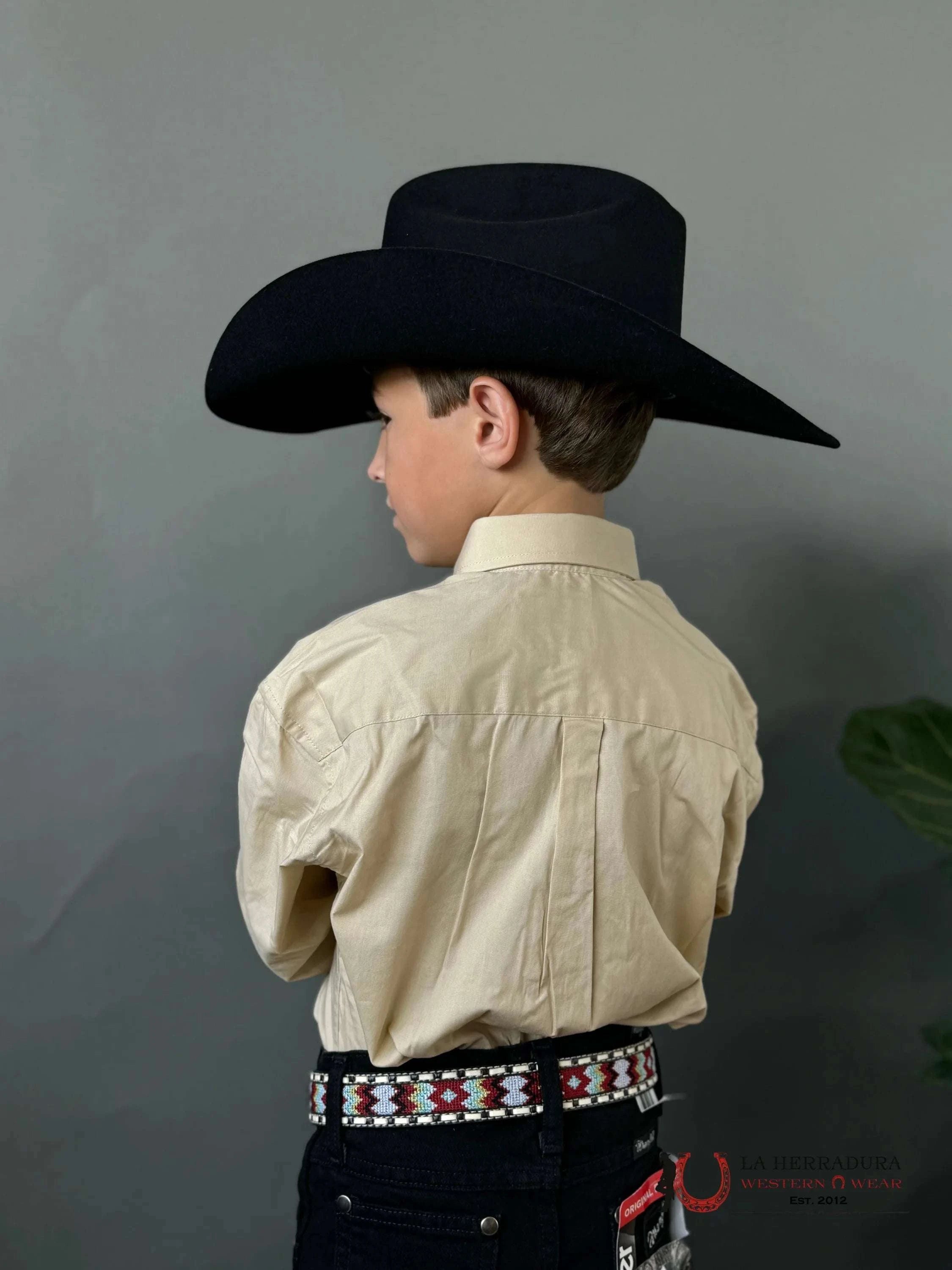 Cinch Classic Shirt Beige Niños