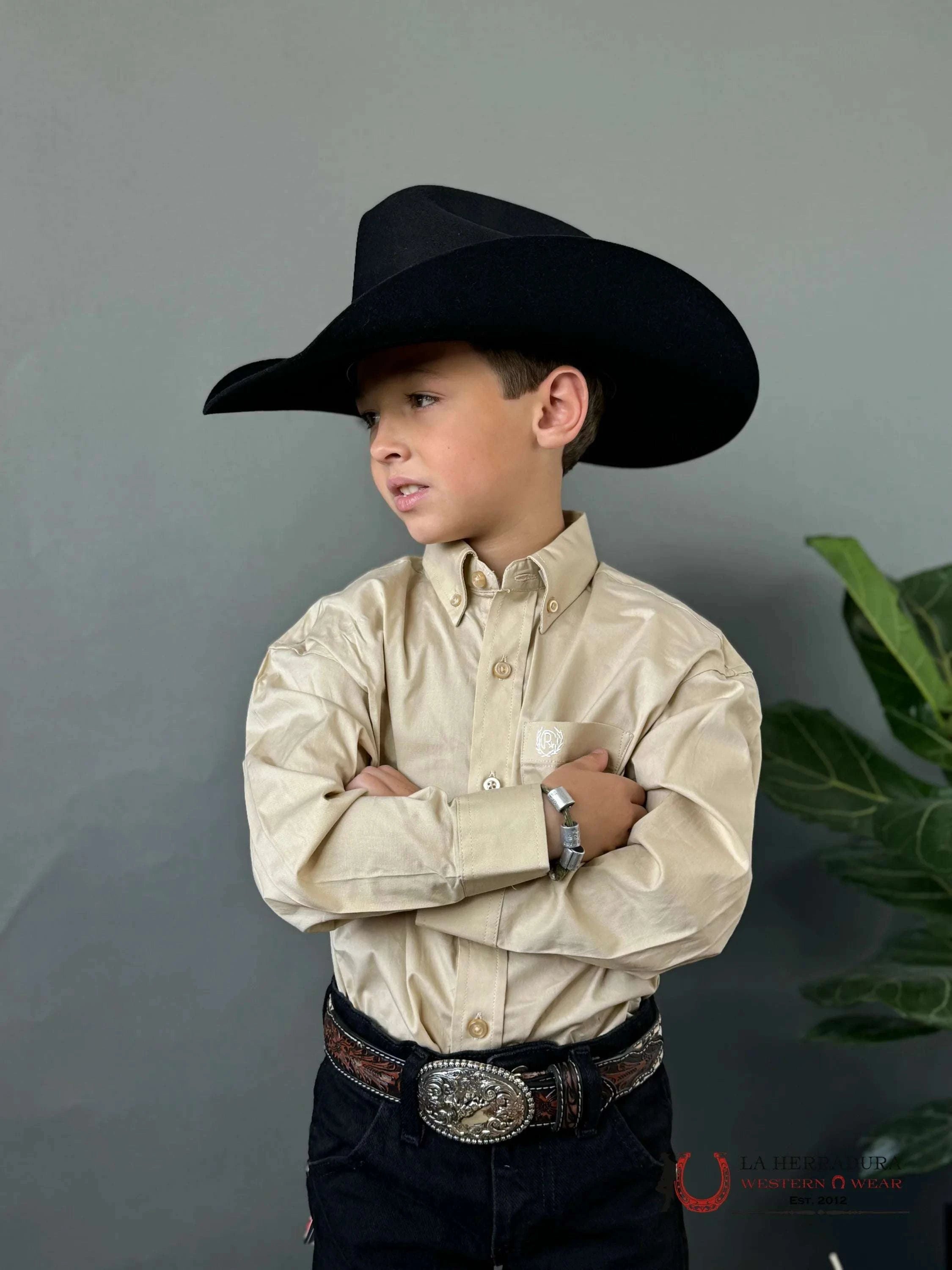 Cinch Classic Shirt Beige Niños