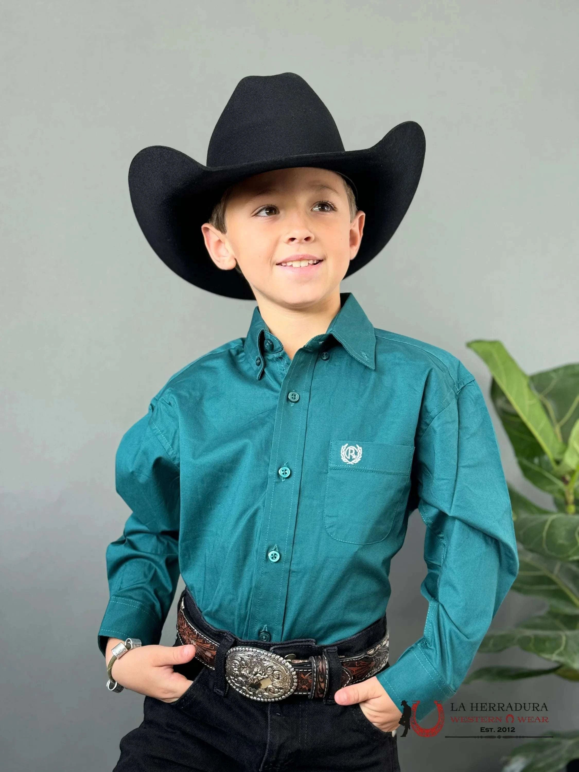 Cinch Classic Shirt Green Esmeralda Niños
