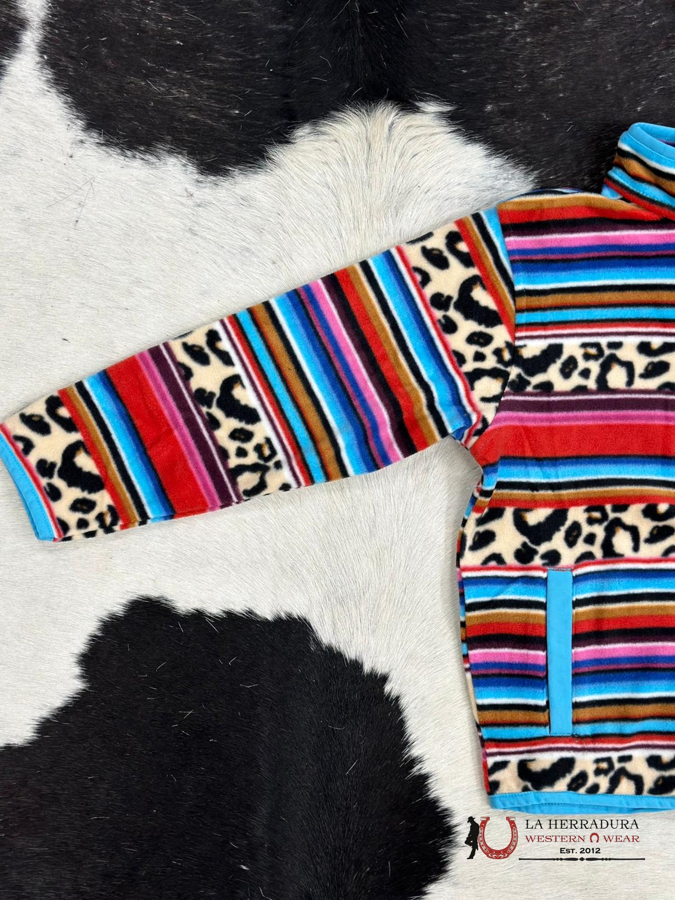 Cinch Girls Pink Cheetah Stripe Pullover Niños