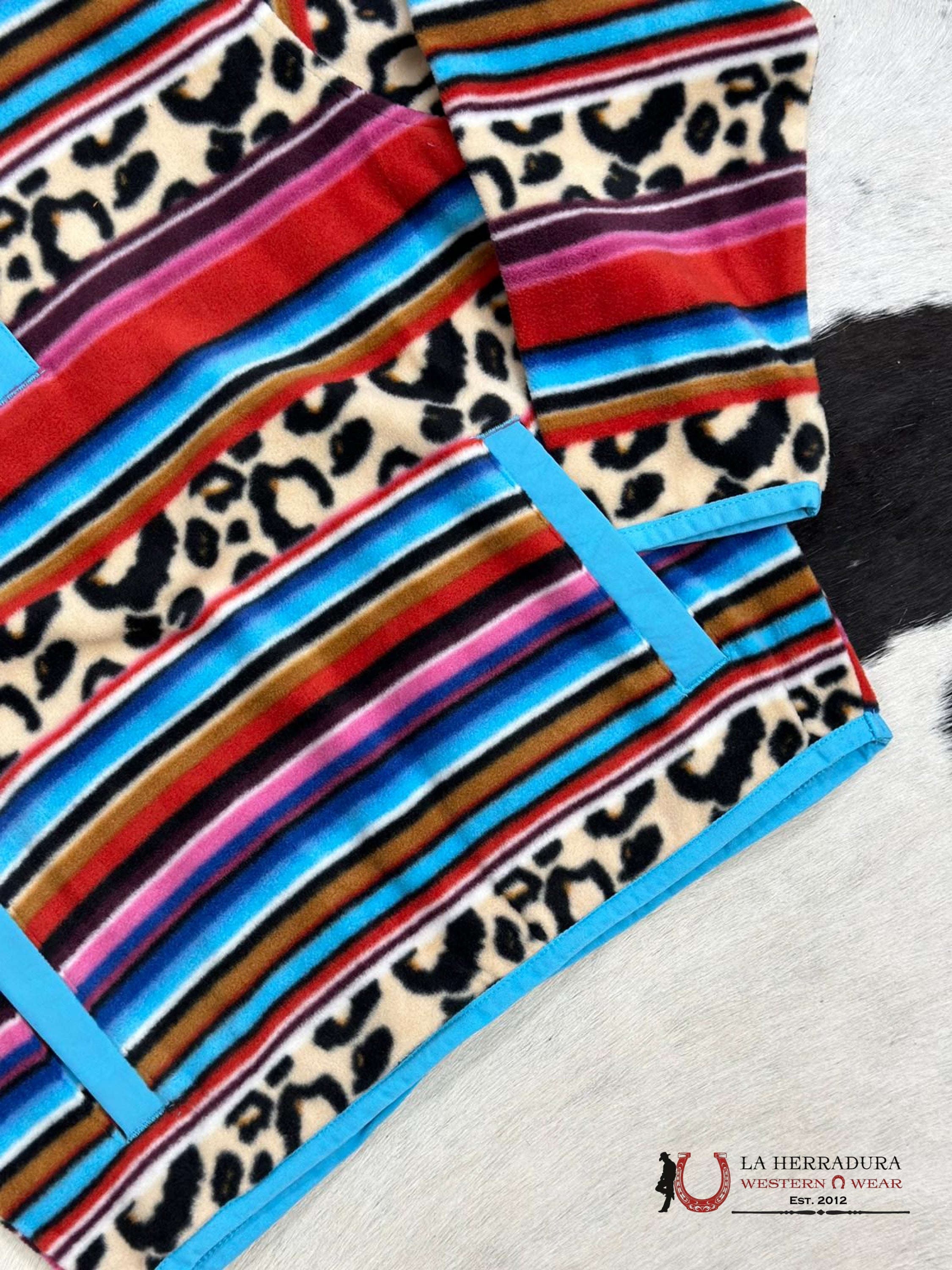 Cinch Girls Pink Cheetah Stripe Pullover Niños