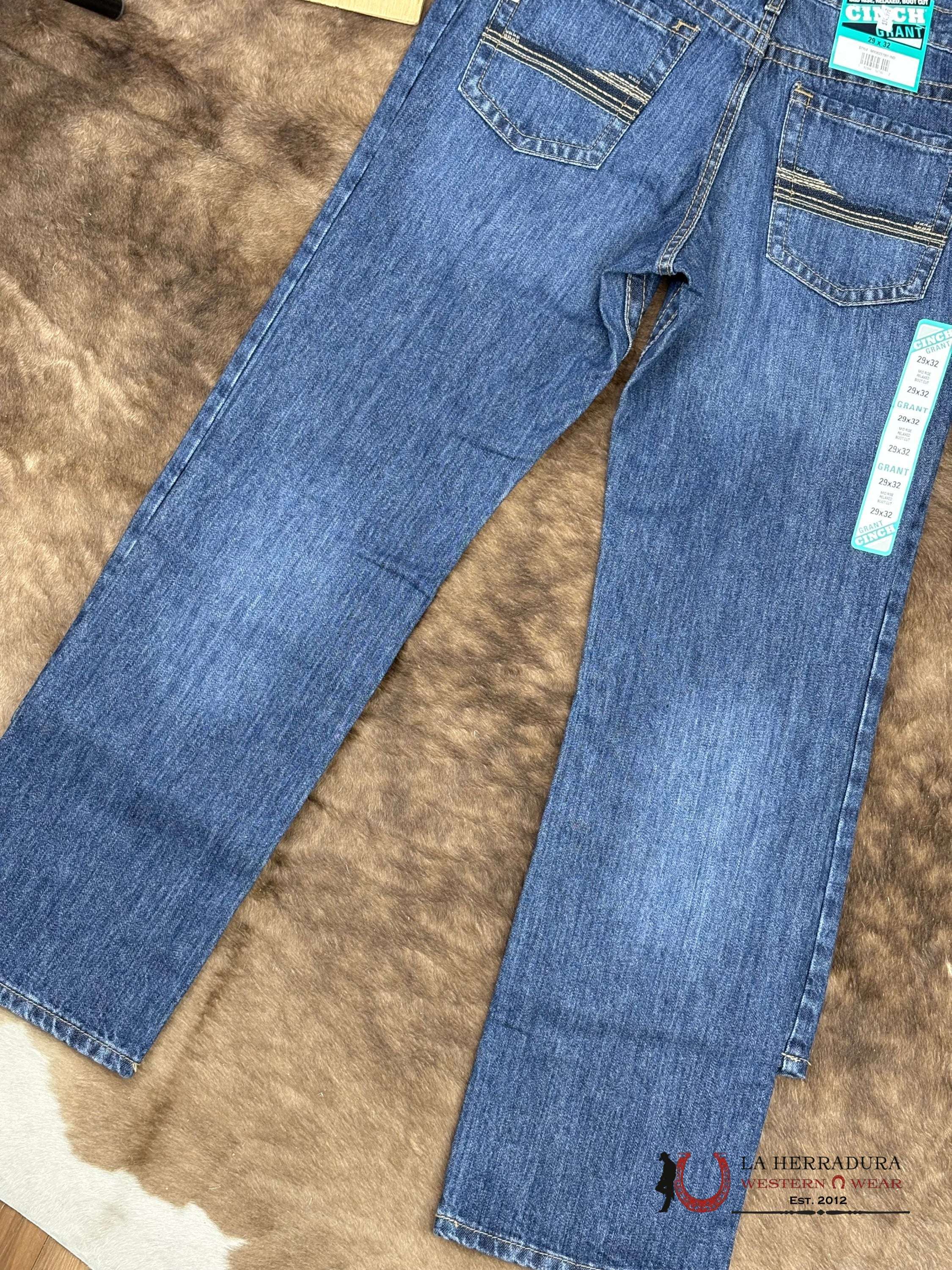 CINCH GRANT MID RISE RELAXED BOOT CUT Medium Washed - 7001 ROPA HOMBRES