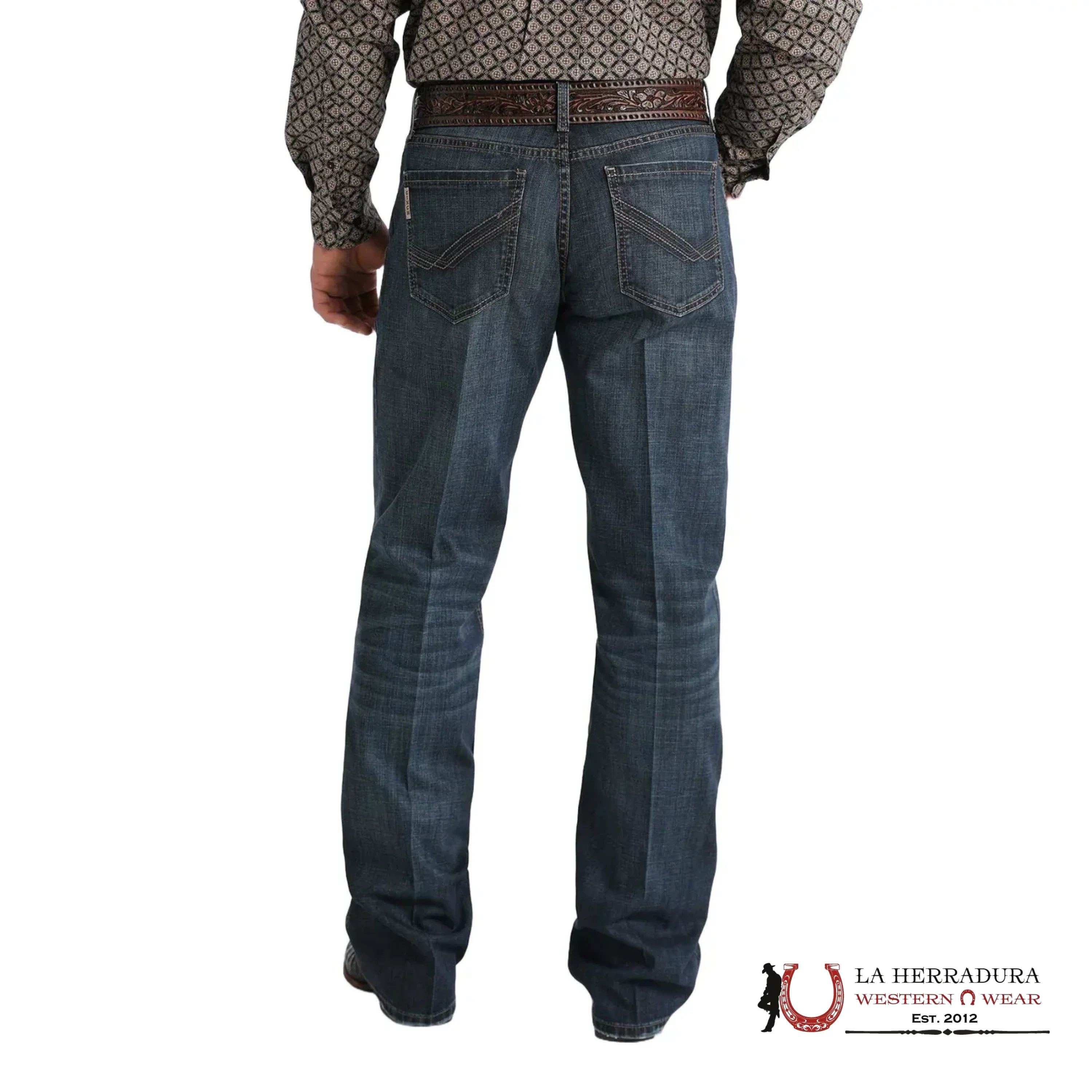 CINCH GRANT MID RISE RELAXED BOOTCUT DARK WASH JEANS MB30037001 ROPA HOMBRES