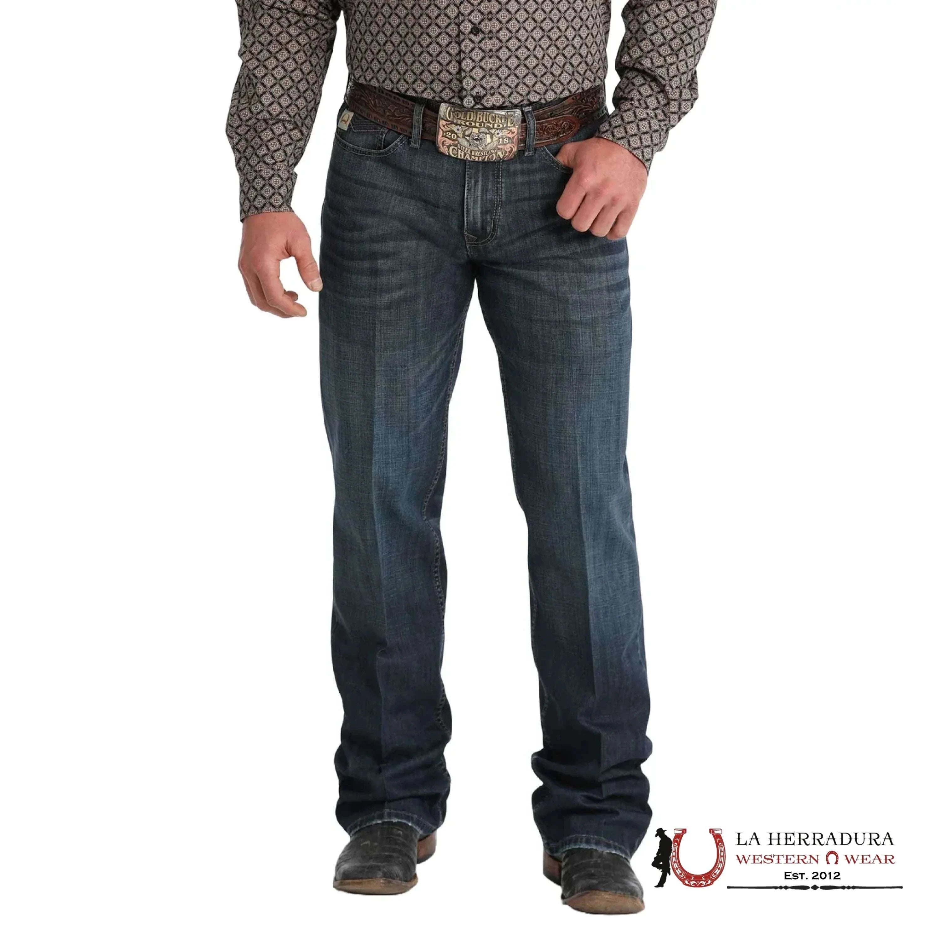 CINCH GRANT MID RISE RELAXED BOOTCUT DARK WASH JEANS MB30037001 ROPA HOMBRES