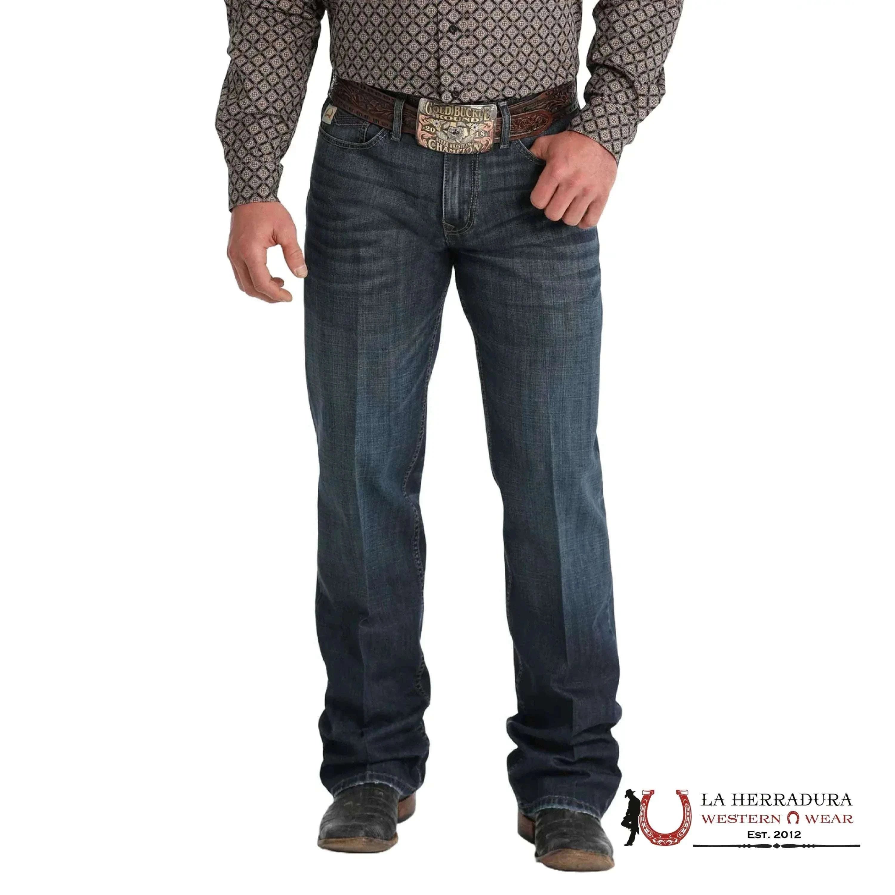 CINCH GRANT MID RISE RELAXED BOOTCUT DARK WASH JEANS MB30037001 ROPA HOMBRES