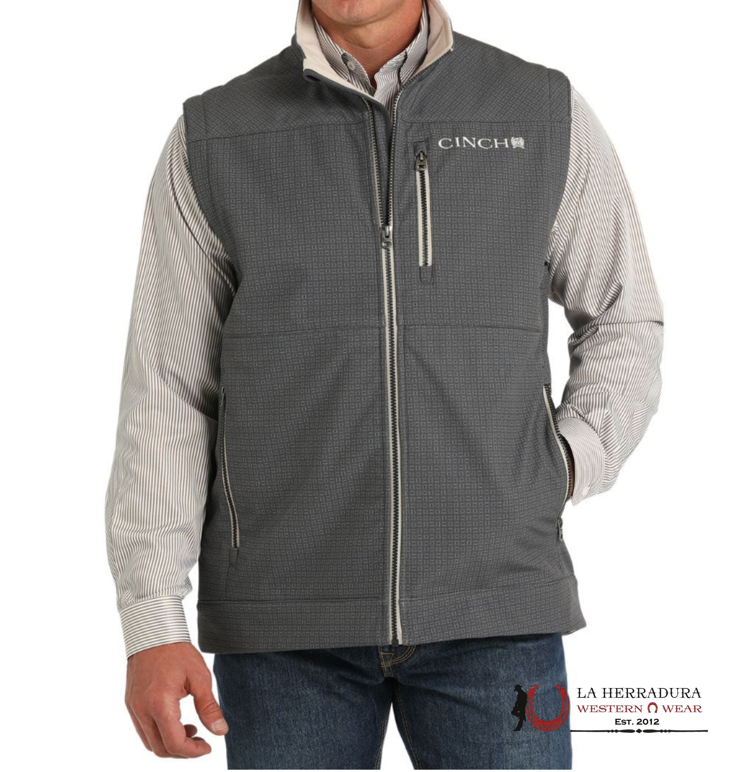 Cinch Grey Vest Ropa Hombres