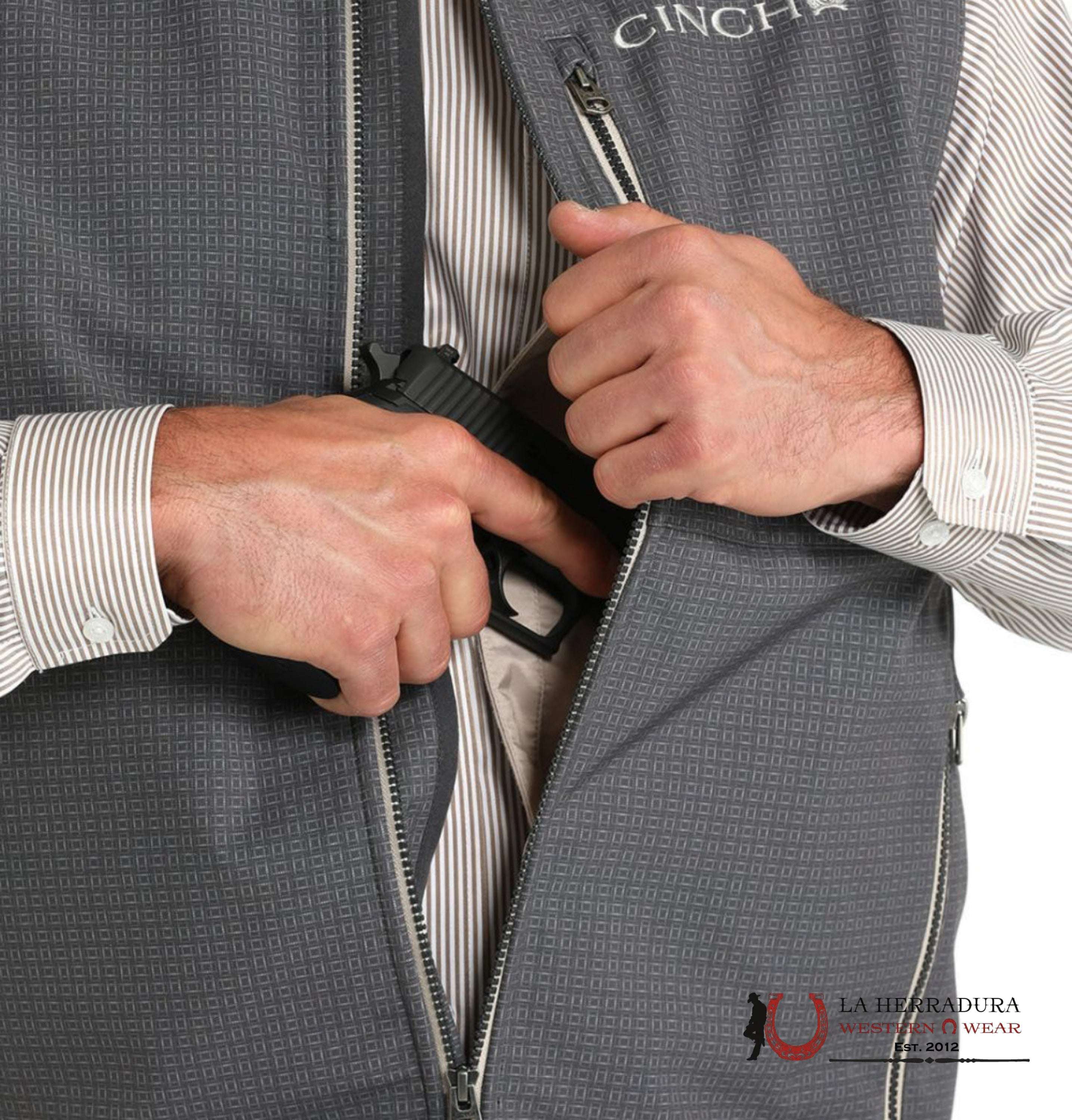 Cinch Grey Vest Ropa Hombres