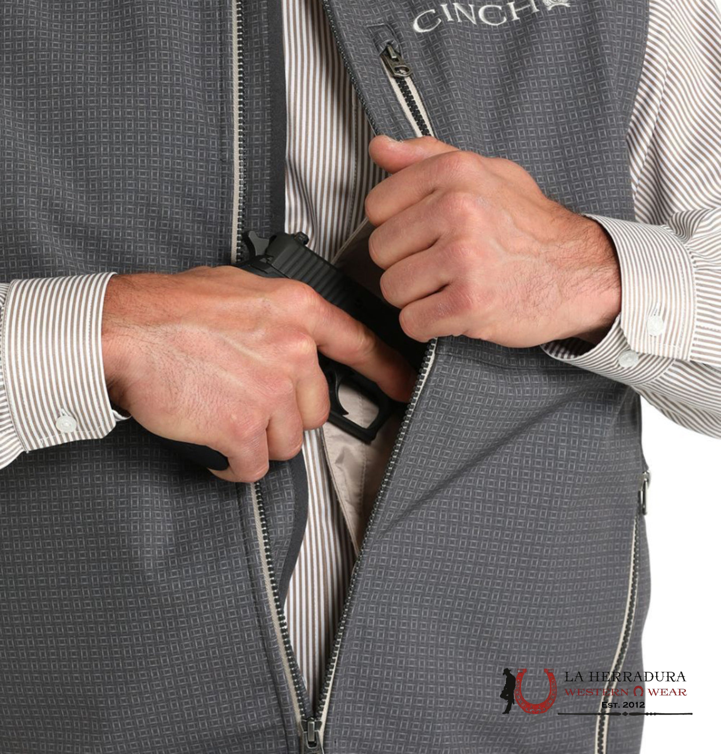 Cinch Grey Vest Ropa Hombres