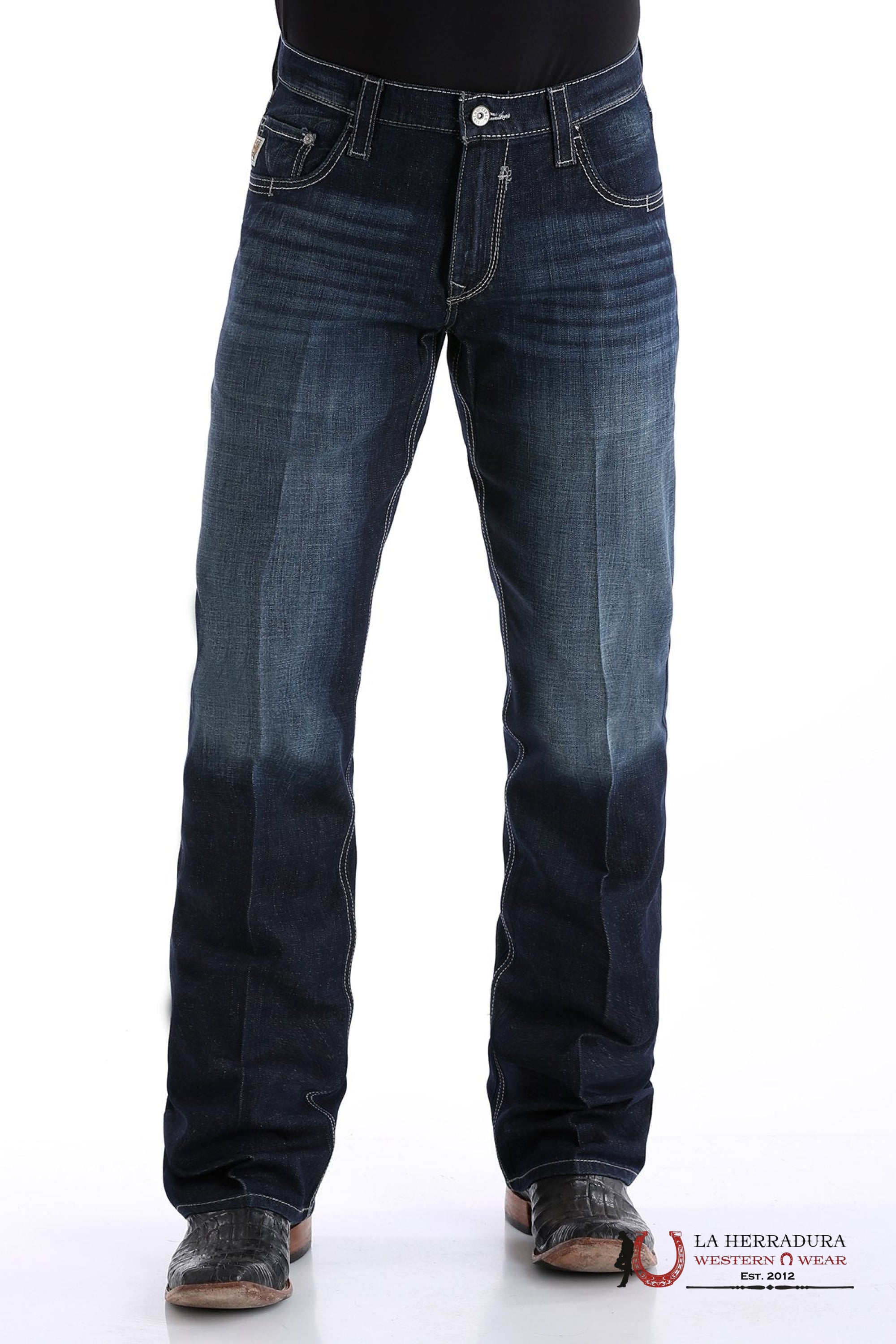 Cinch Jean Carter Relaxed Mid Rise Bootcut Washed Blue MB71934005 ROPA HOMBRES